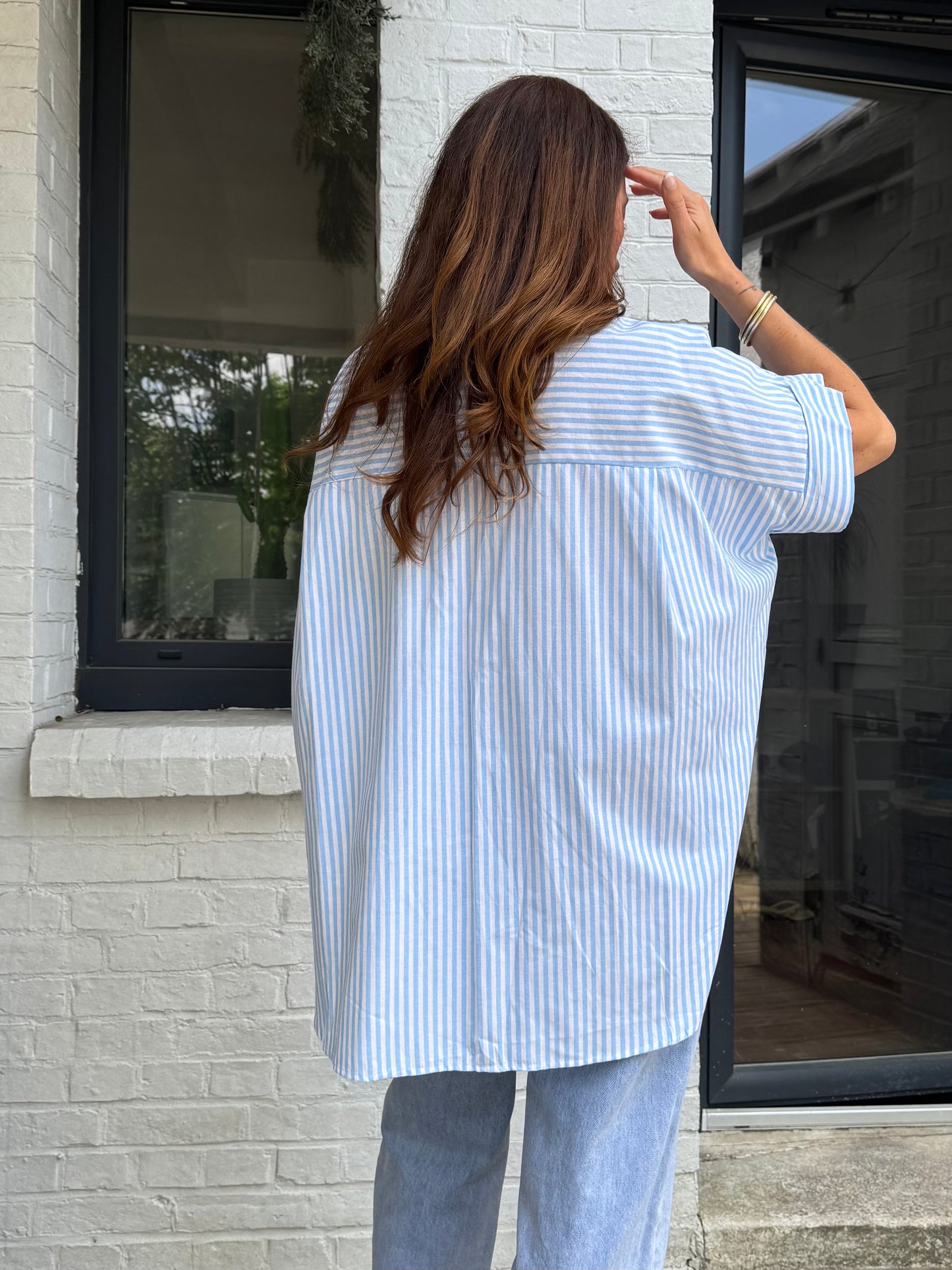 Chemise CAMILLE rayée bleue