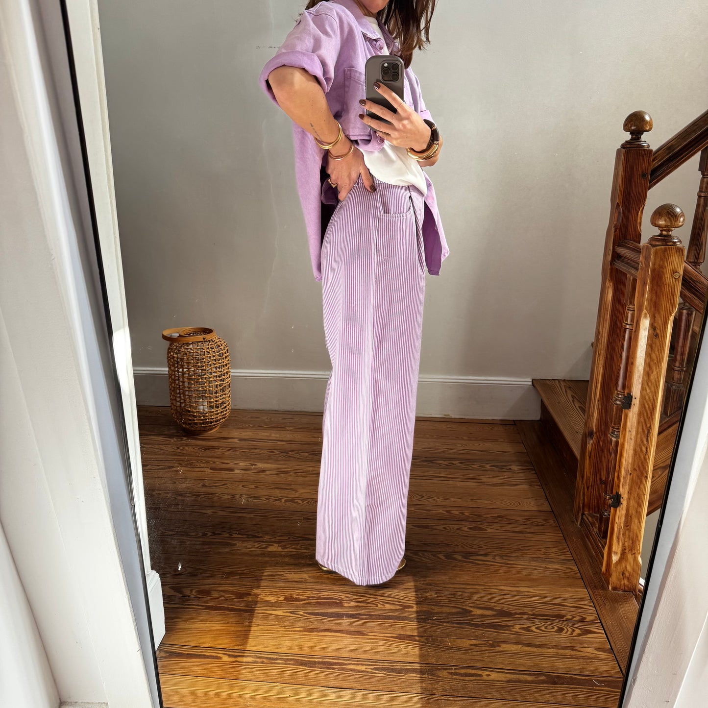 Pantalon LILAS rayé