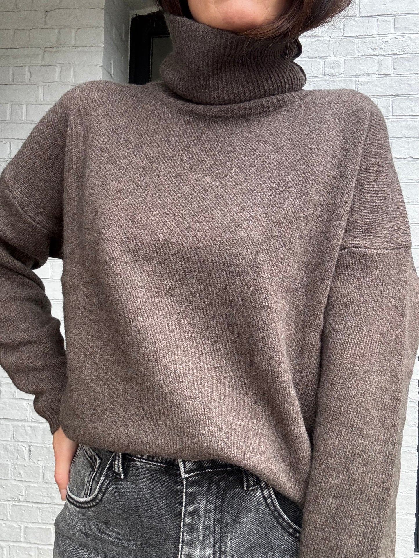 Pull col roulé ARTHUR taupe