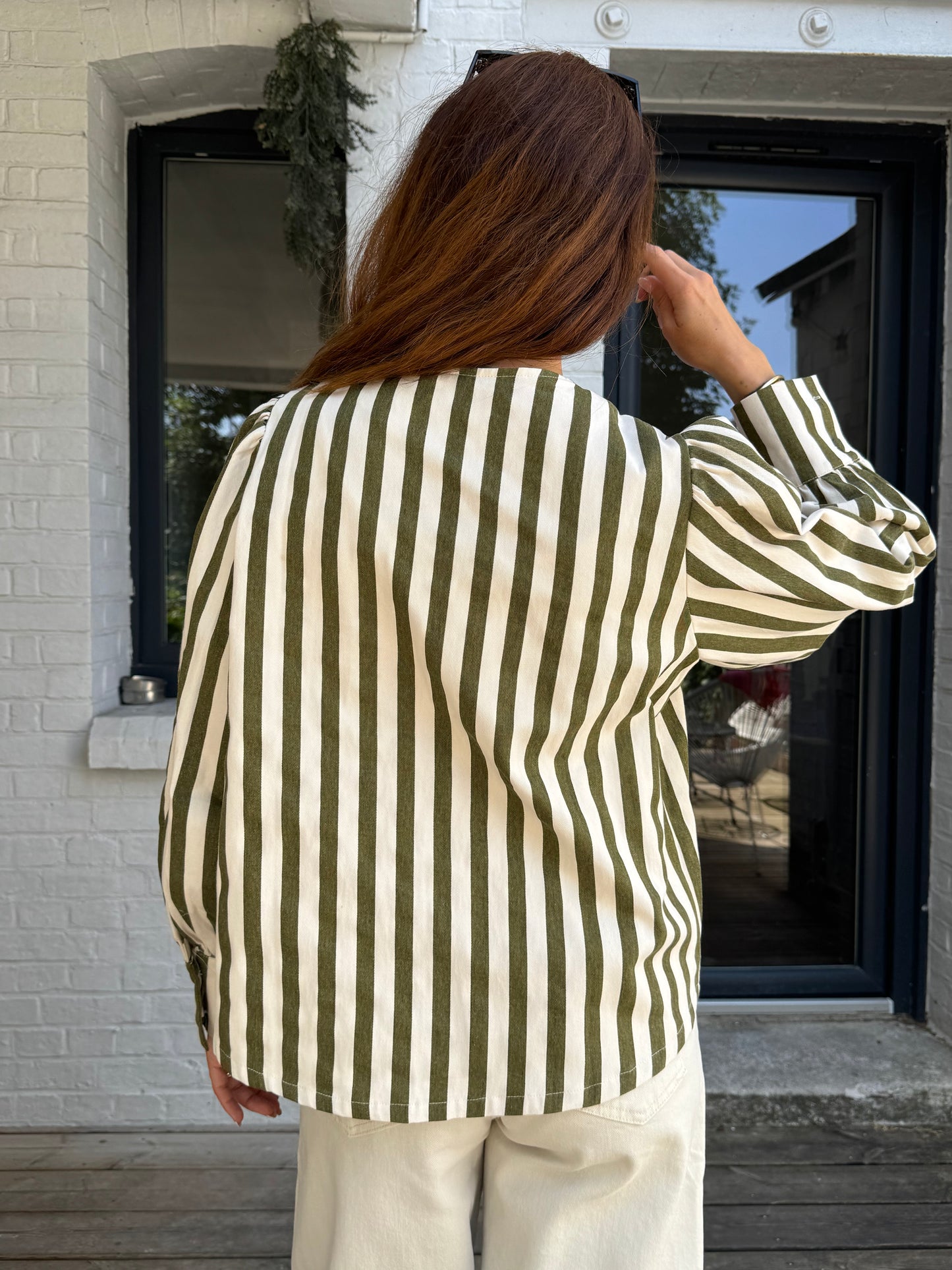 Veste VALENTINE rayée kaki