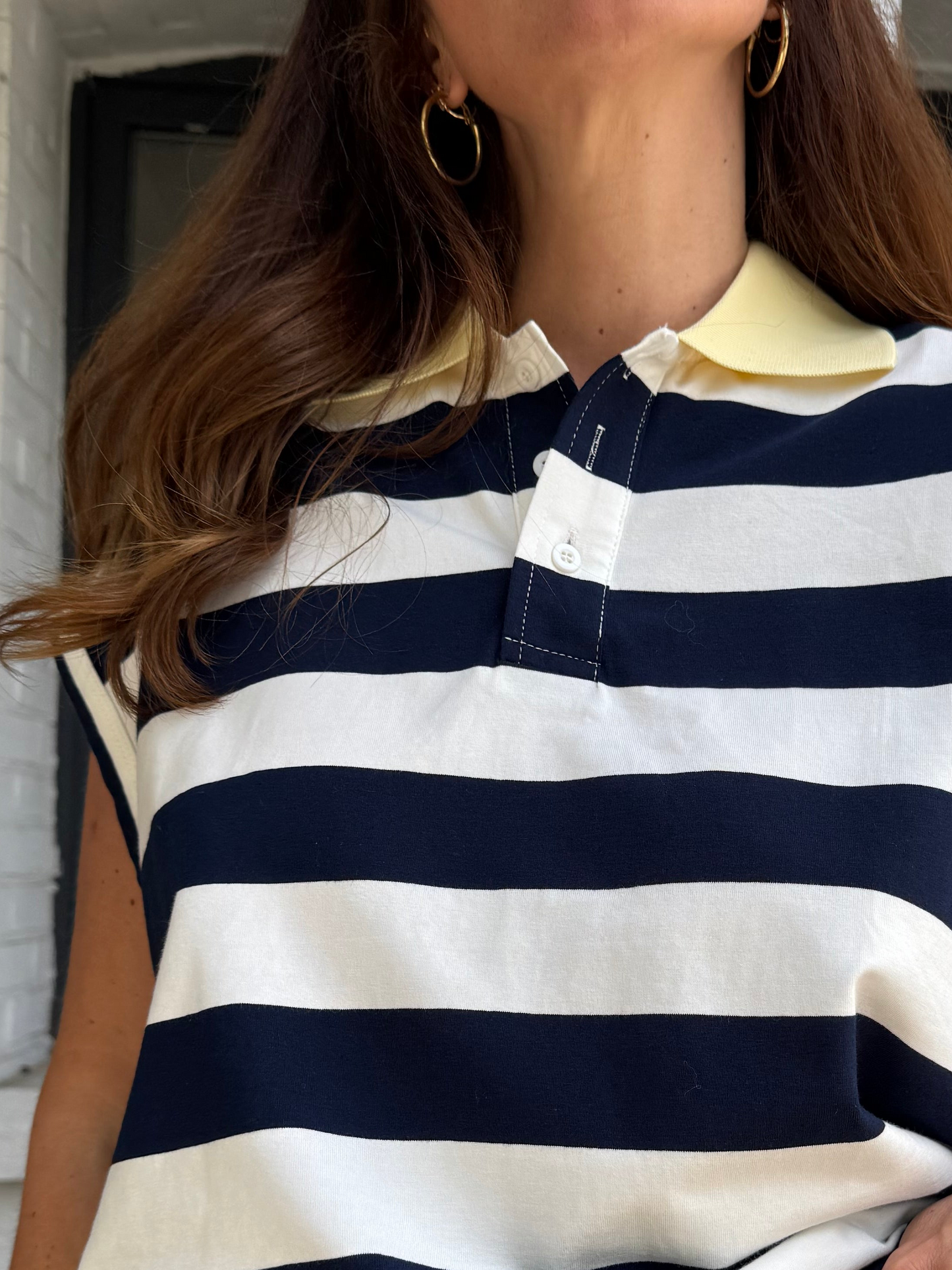 Polo MEL rayé bleu