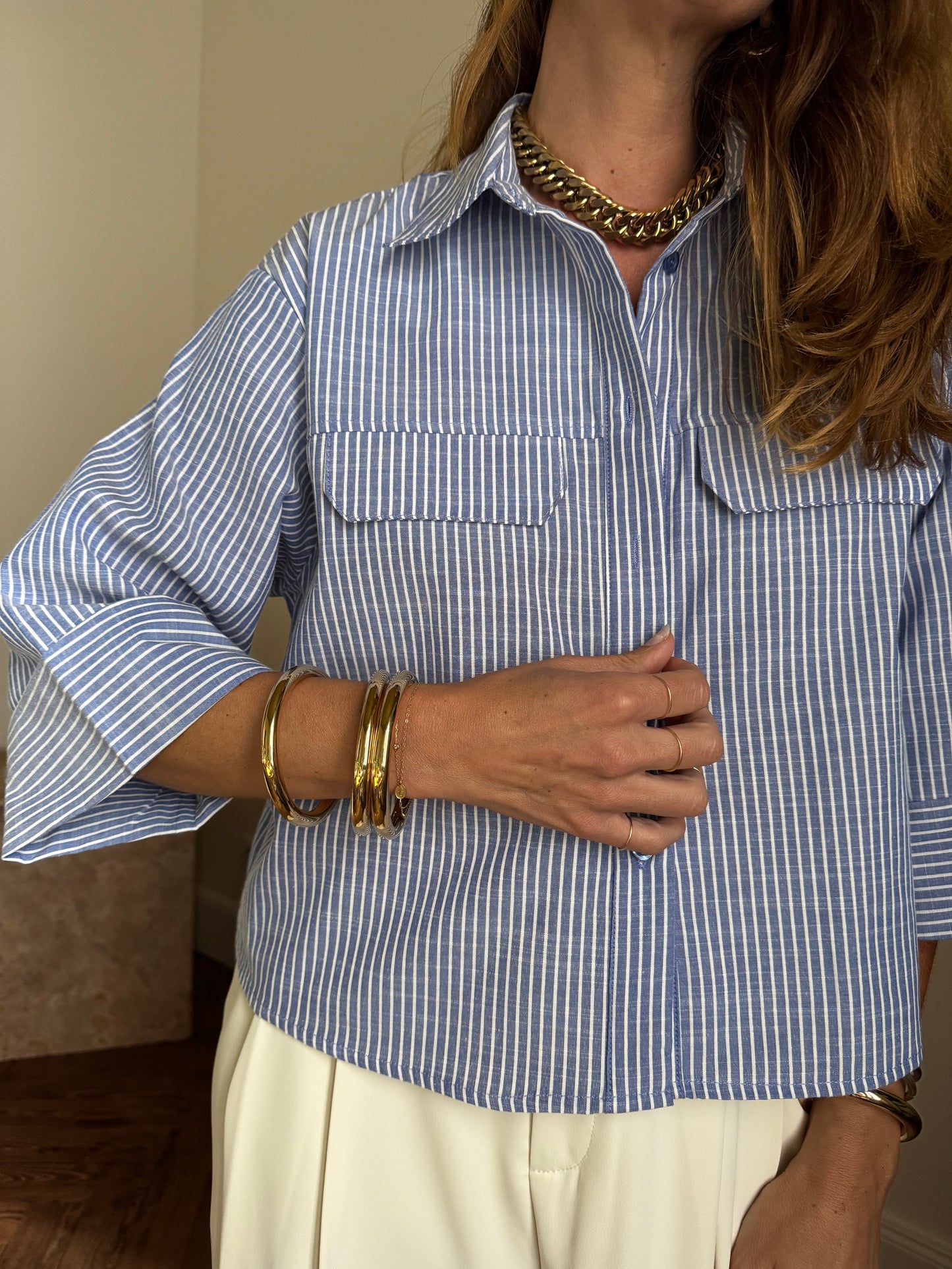 Chemise BIARRITZ bleue