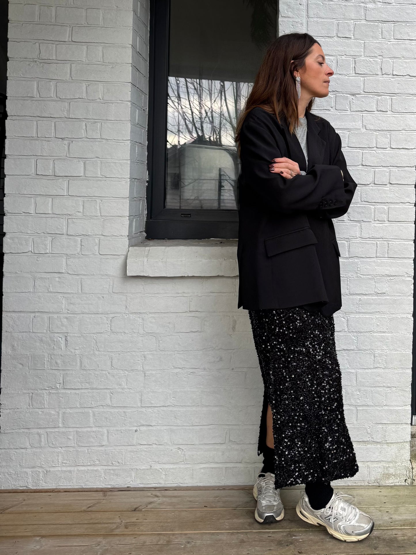 Jupe SOFIA sequins noir