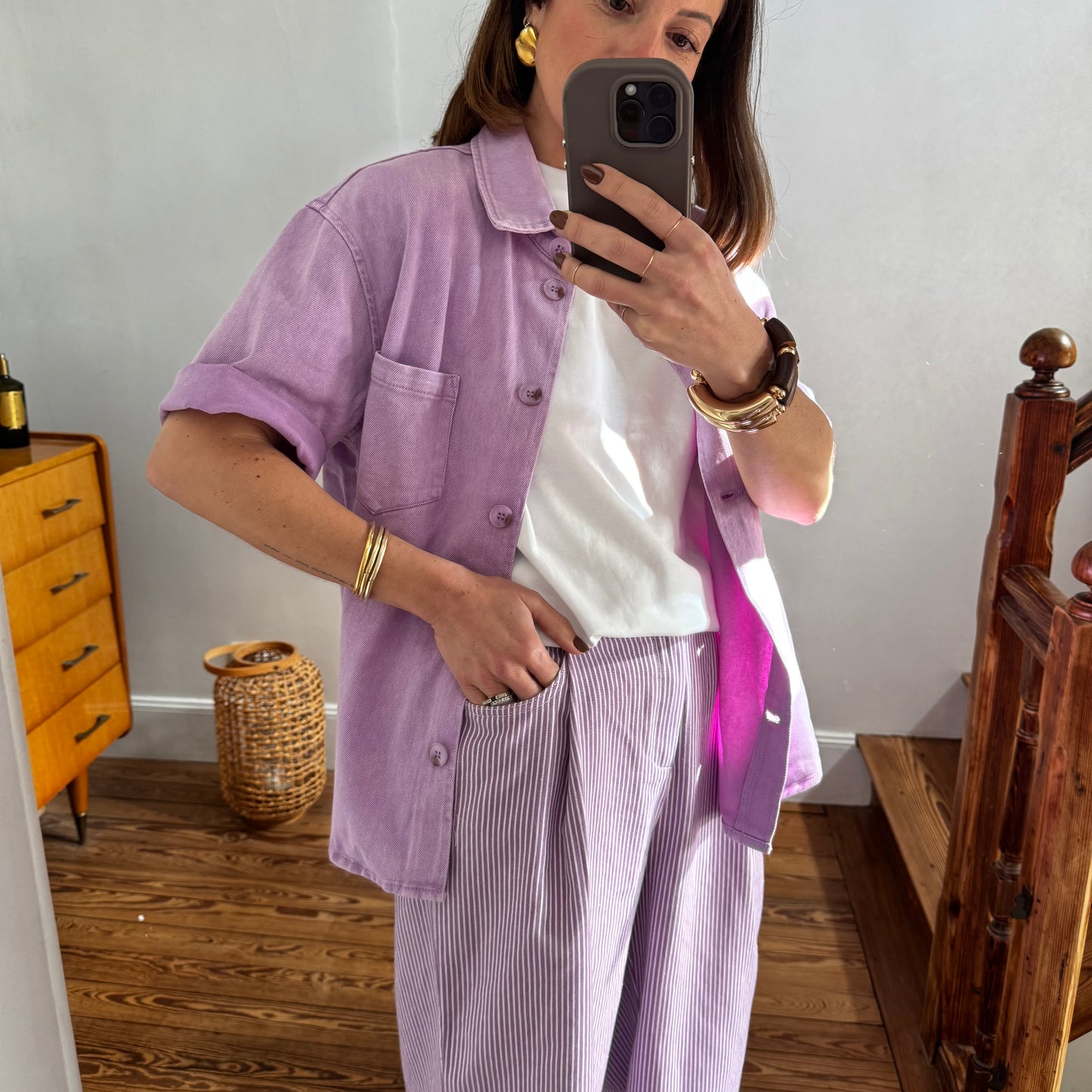 Chemise NOÉ denim violette