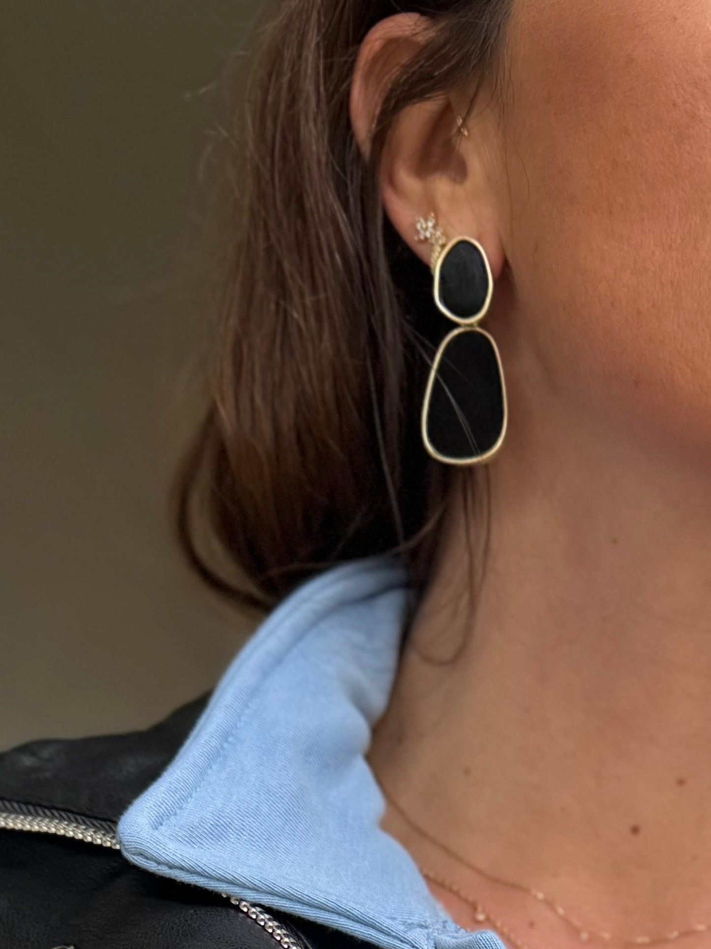 Boucles d’oreilles MAY noires