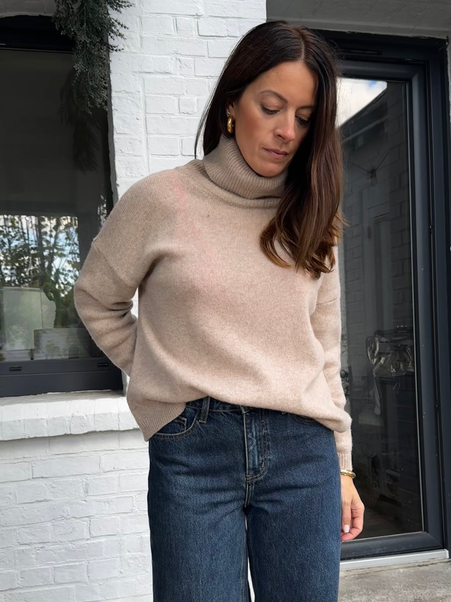 Pull col roulé ARTHUR beige