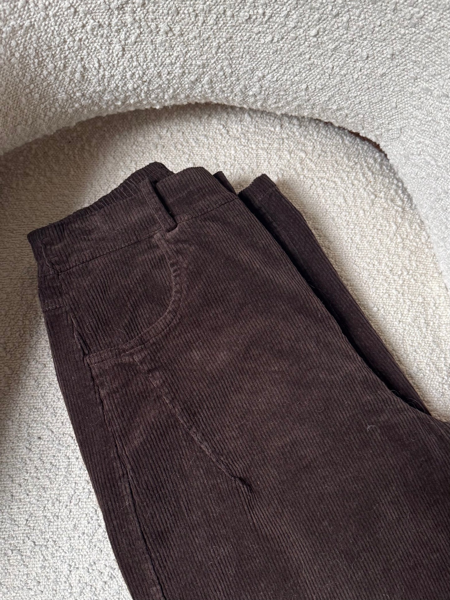 Pantalon RAPHAËL velours choco