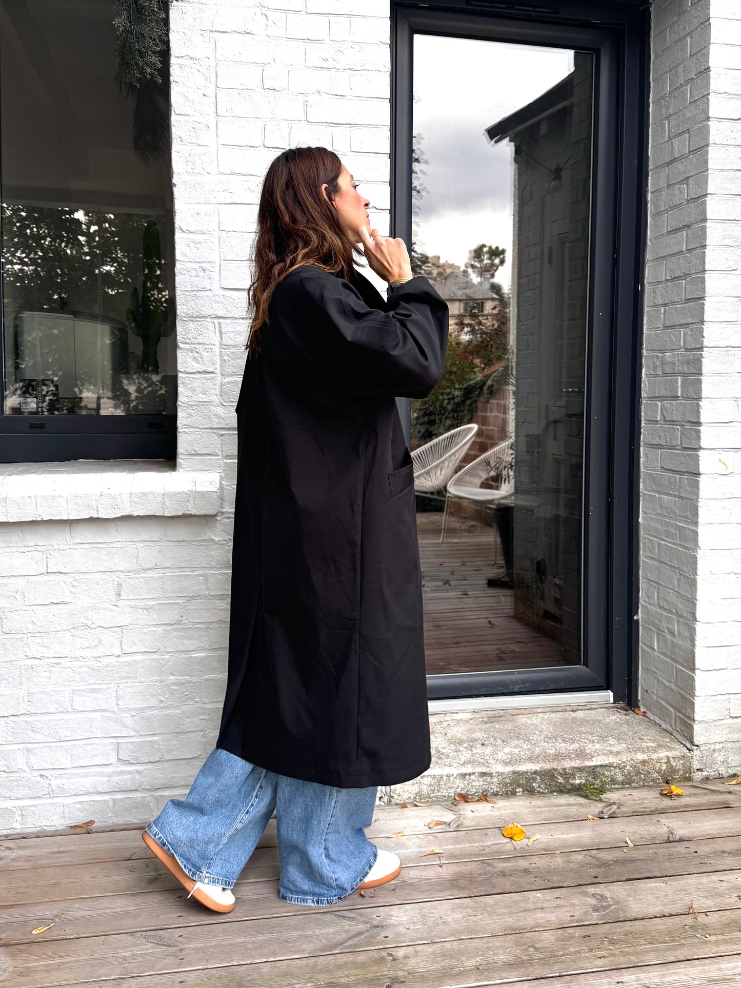 Trench RAPH oversize noir