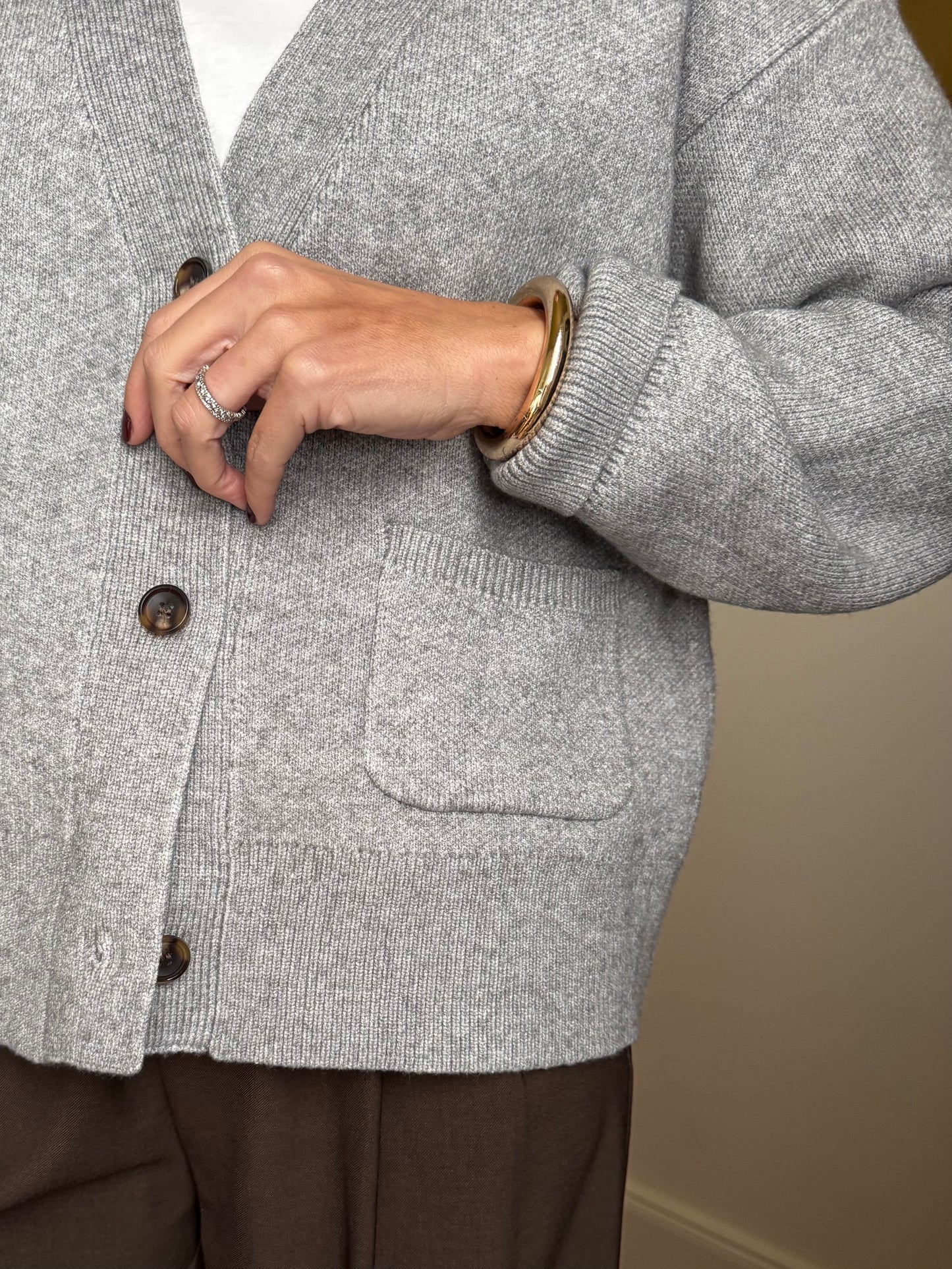 Gilet BRICE gris col V