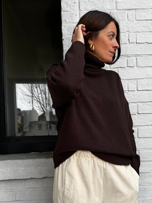 Pull col roulé ARTHUR choco