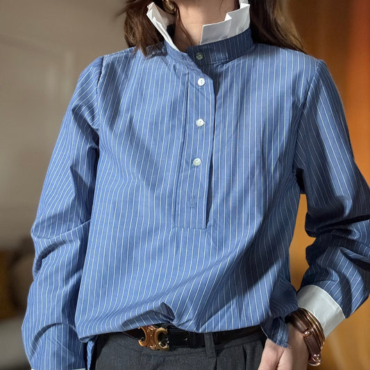 Blouse SIDONIE bleue à rayures