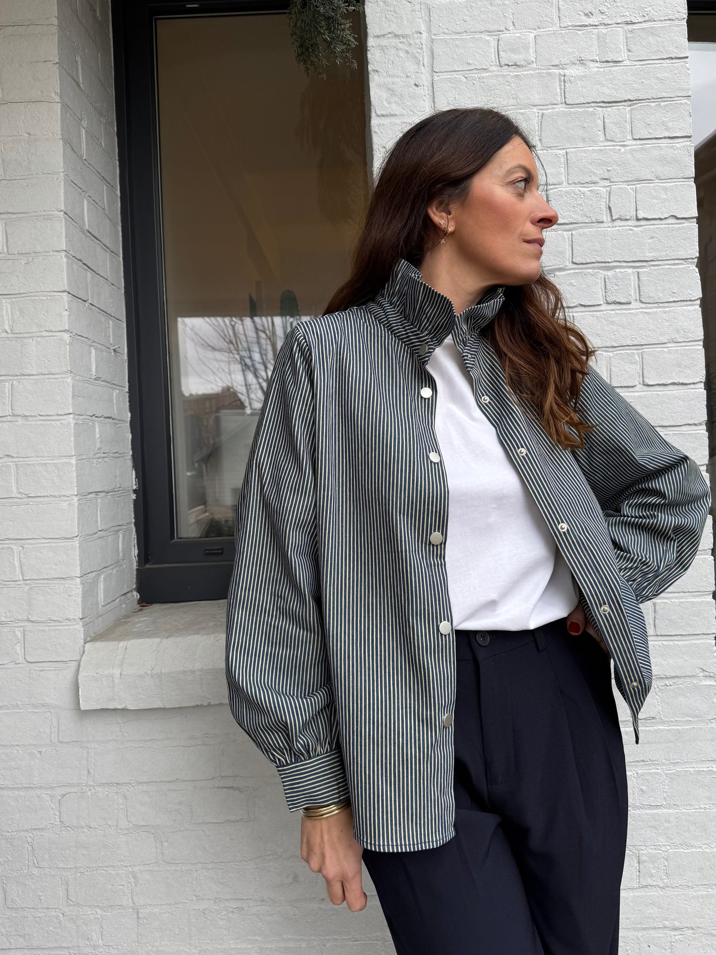 Surchemise DESIRE rayée marine