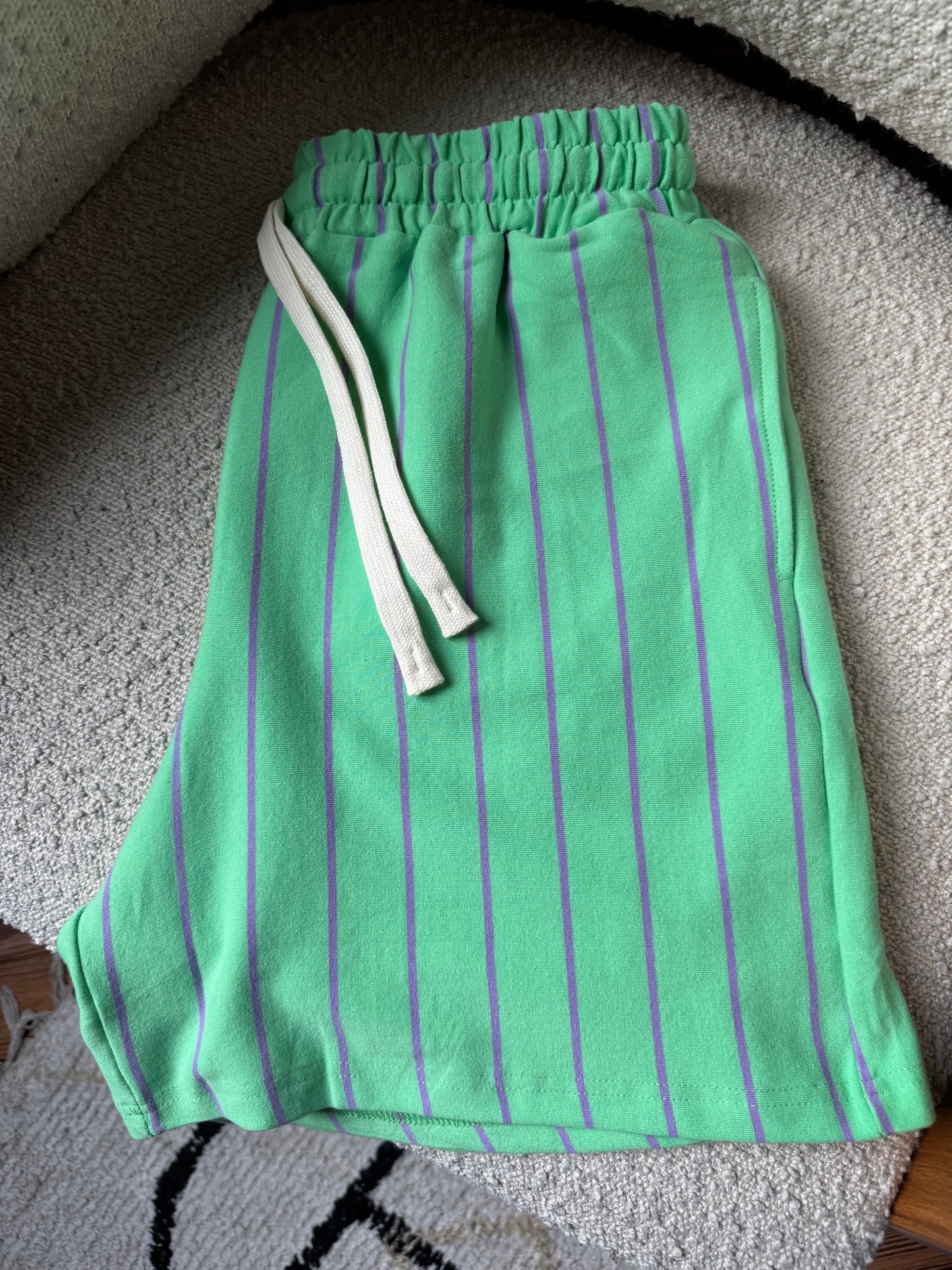 Ensemble RIO rayé vert/violet