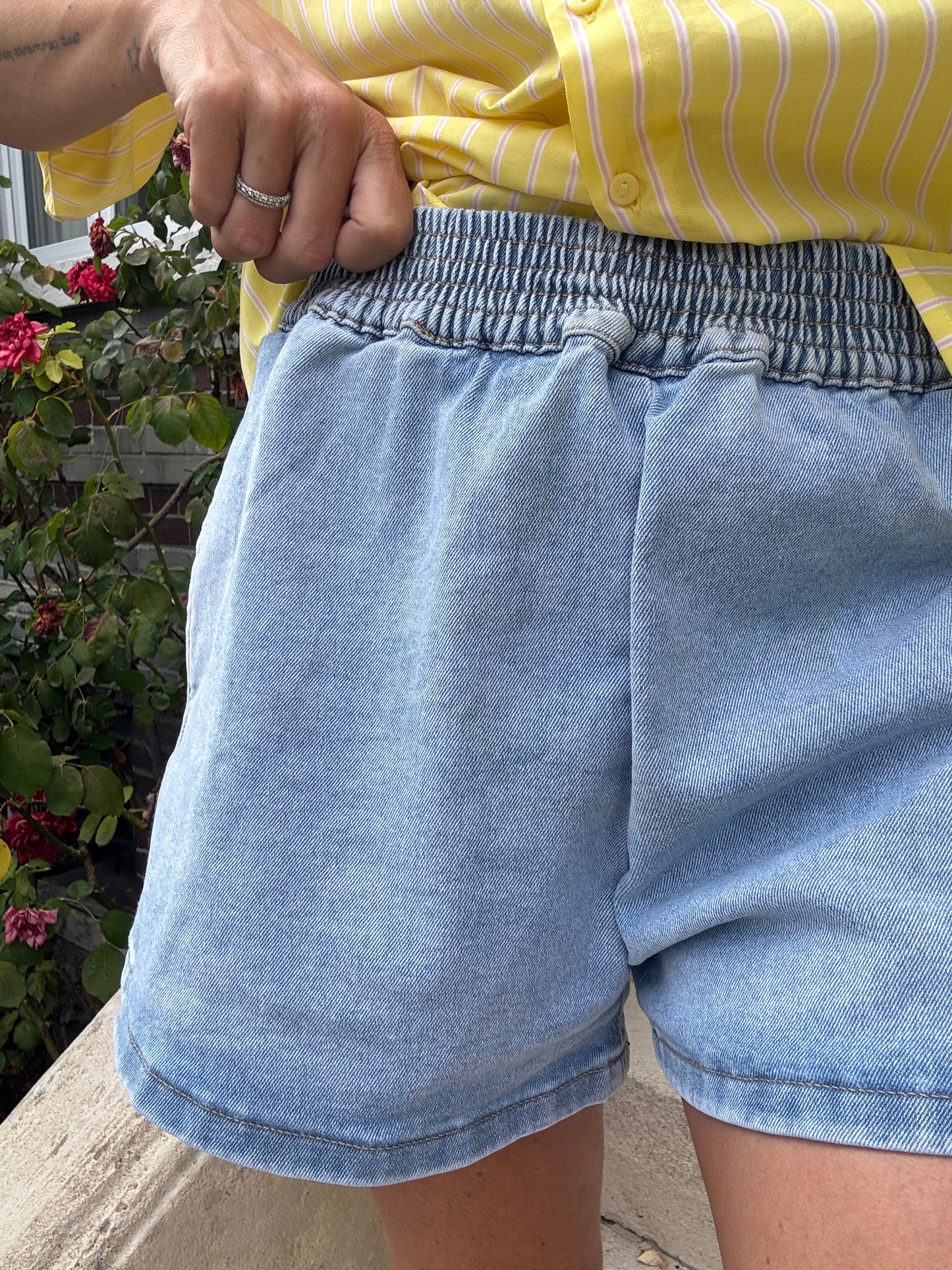 Short PACO denim bleu
