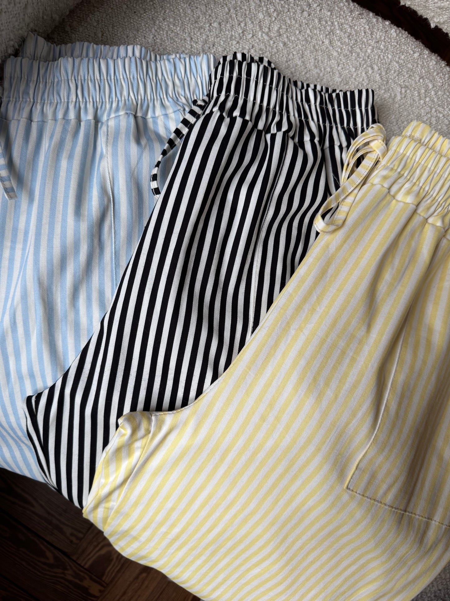 Pantalon SACHA rayé jaune