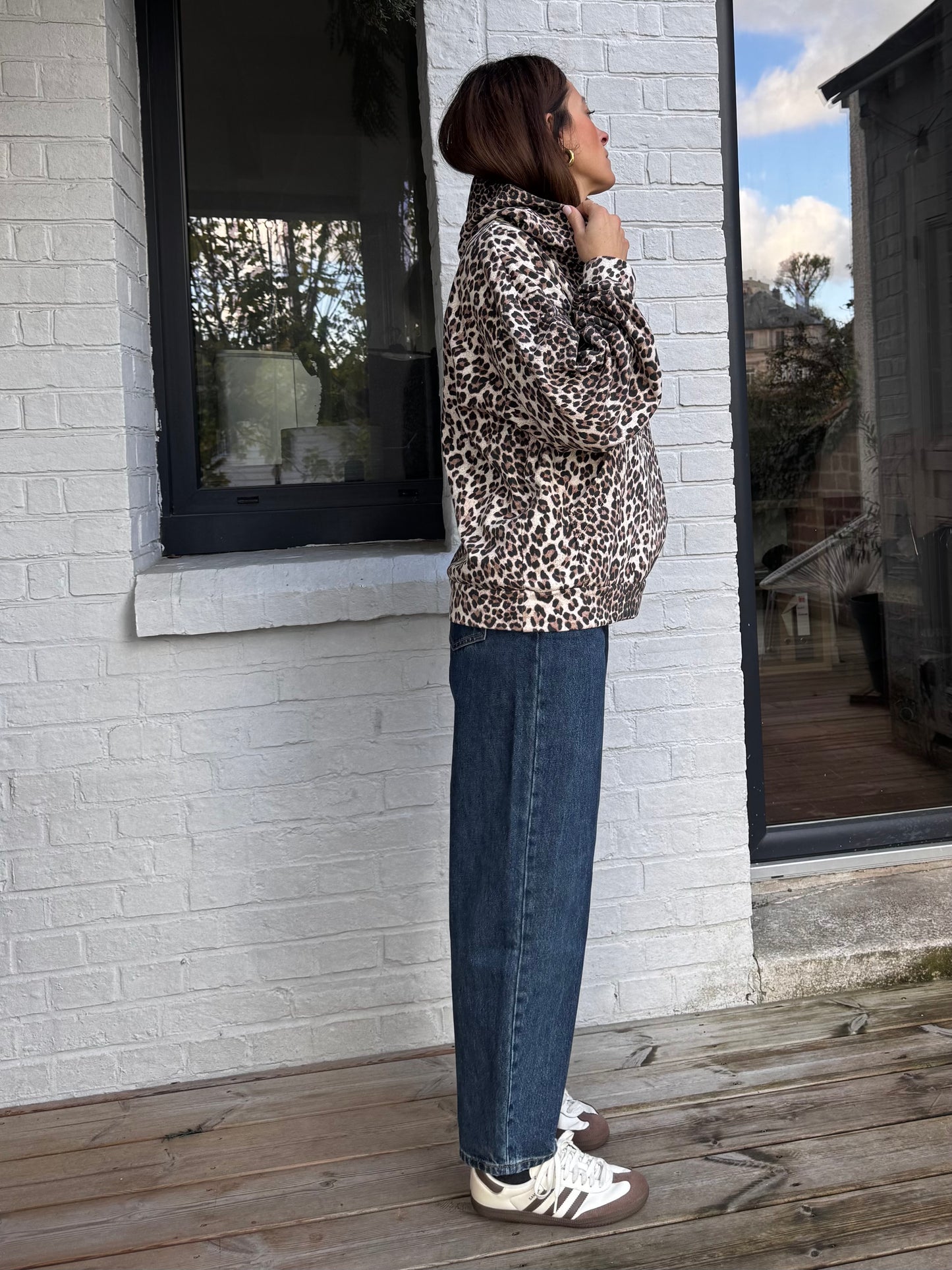 Sweat à capuche HOOD léopard