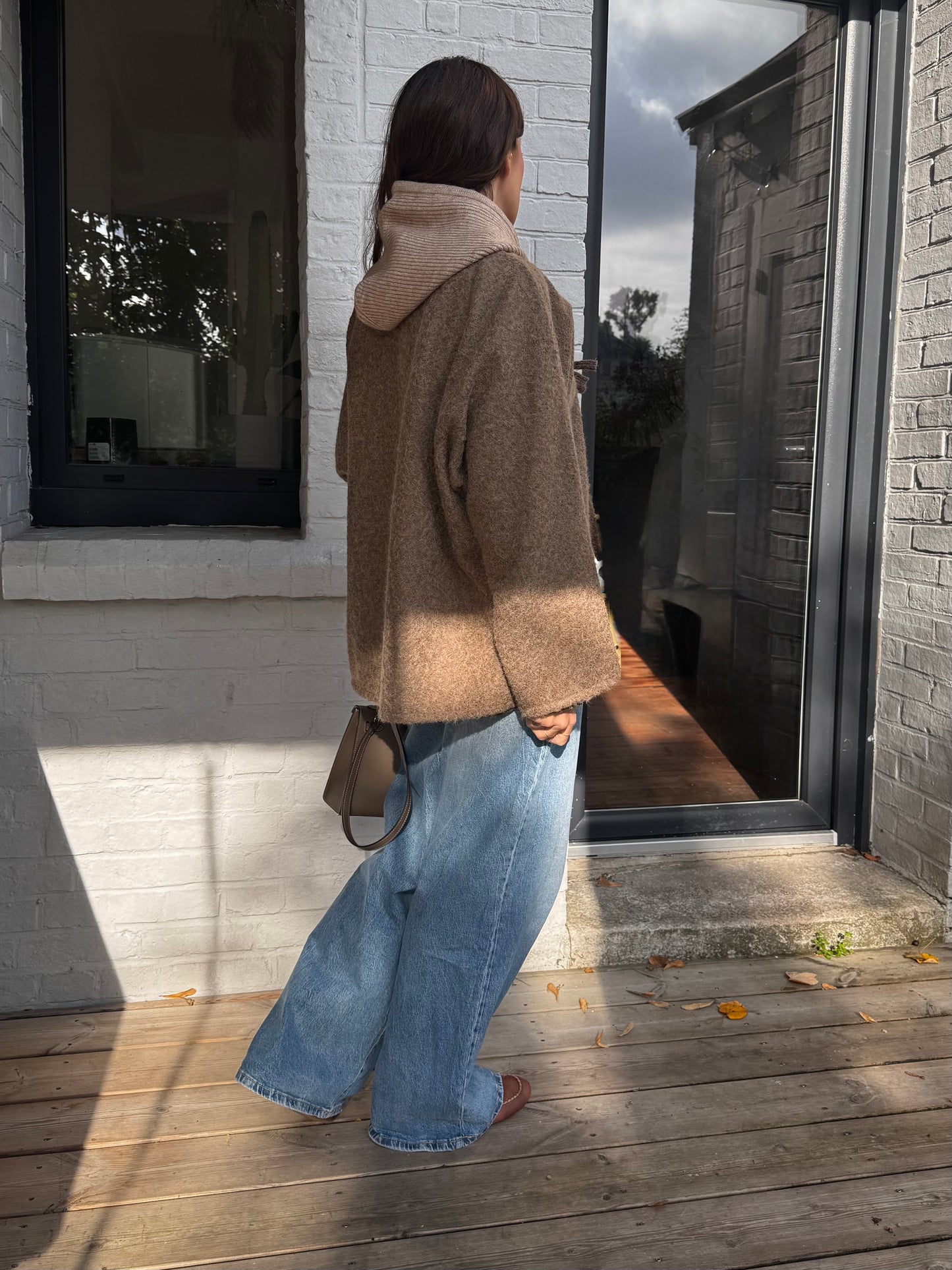 Veste CALISTE taupe à noeuds