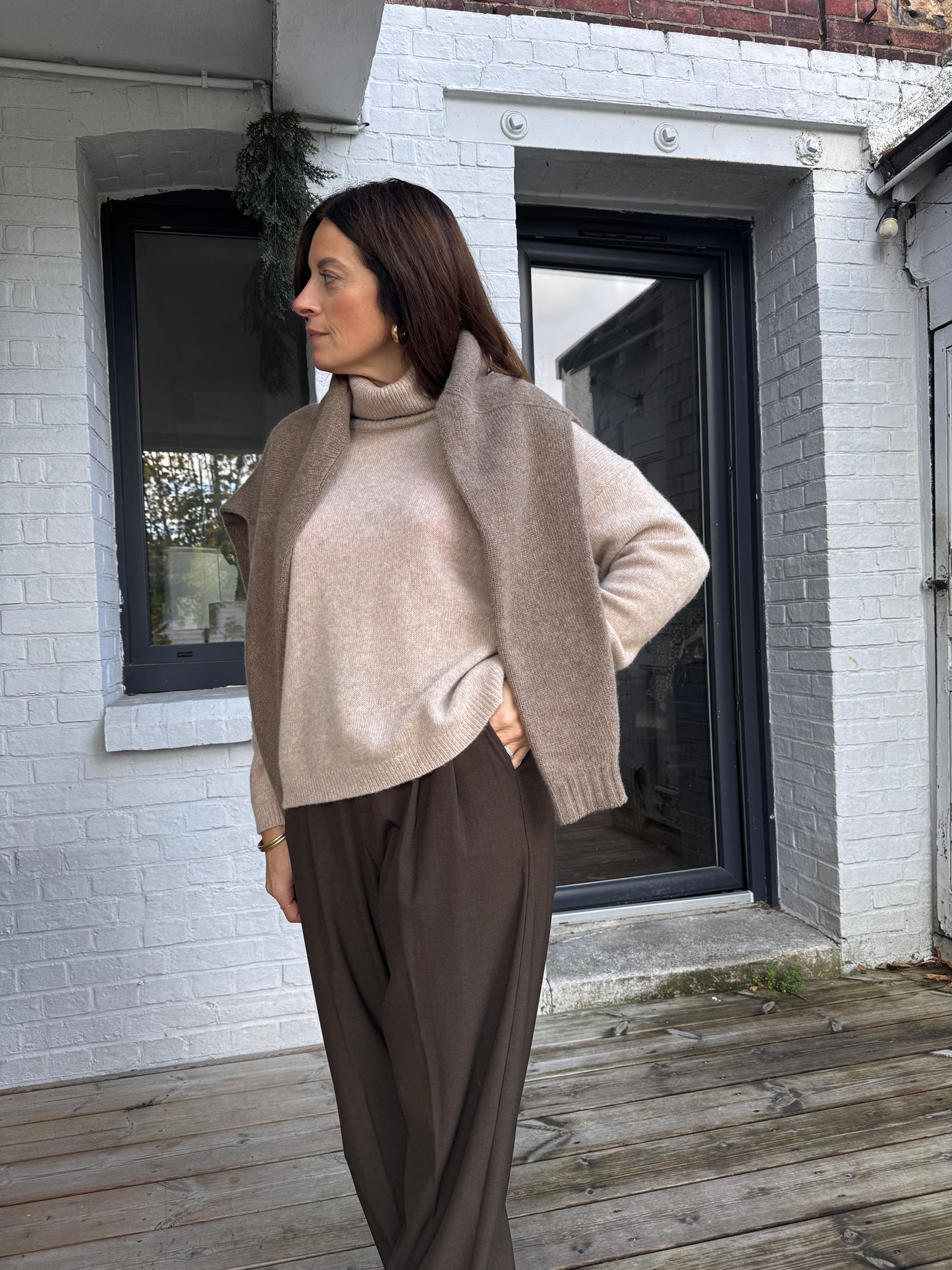 Pull col roulé ARTHUR beige