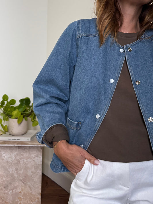 Veste ERNESTINE denim bleu