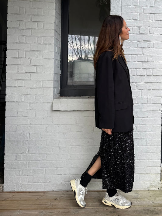 Jupe SOFIA sequins noir
