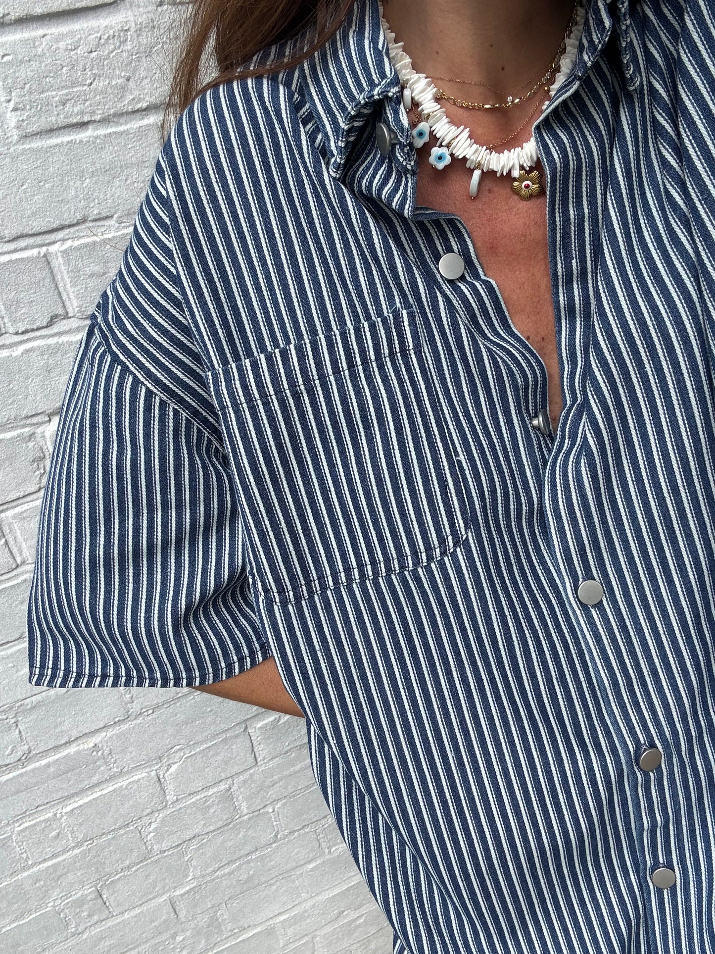 Robe JANA rayée bleue