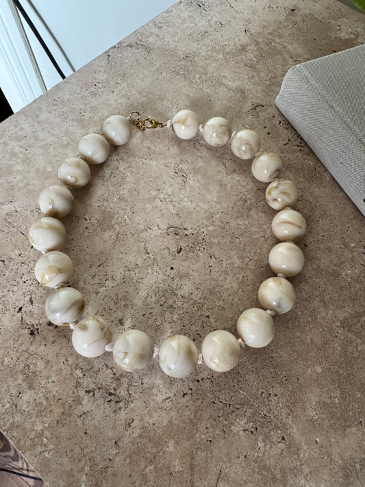 Collier BOLA écru