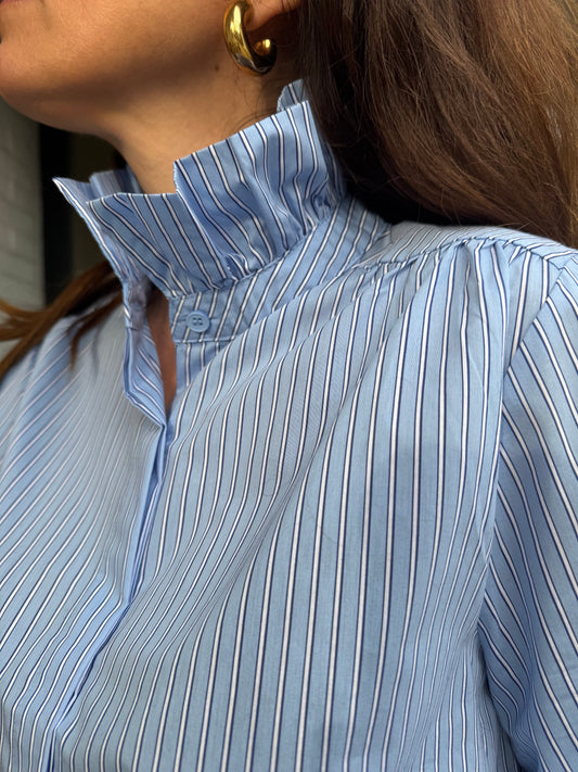Chemise DIANE rayée bleue