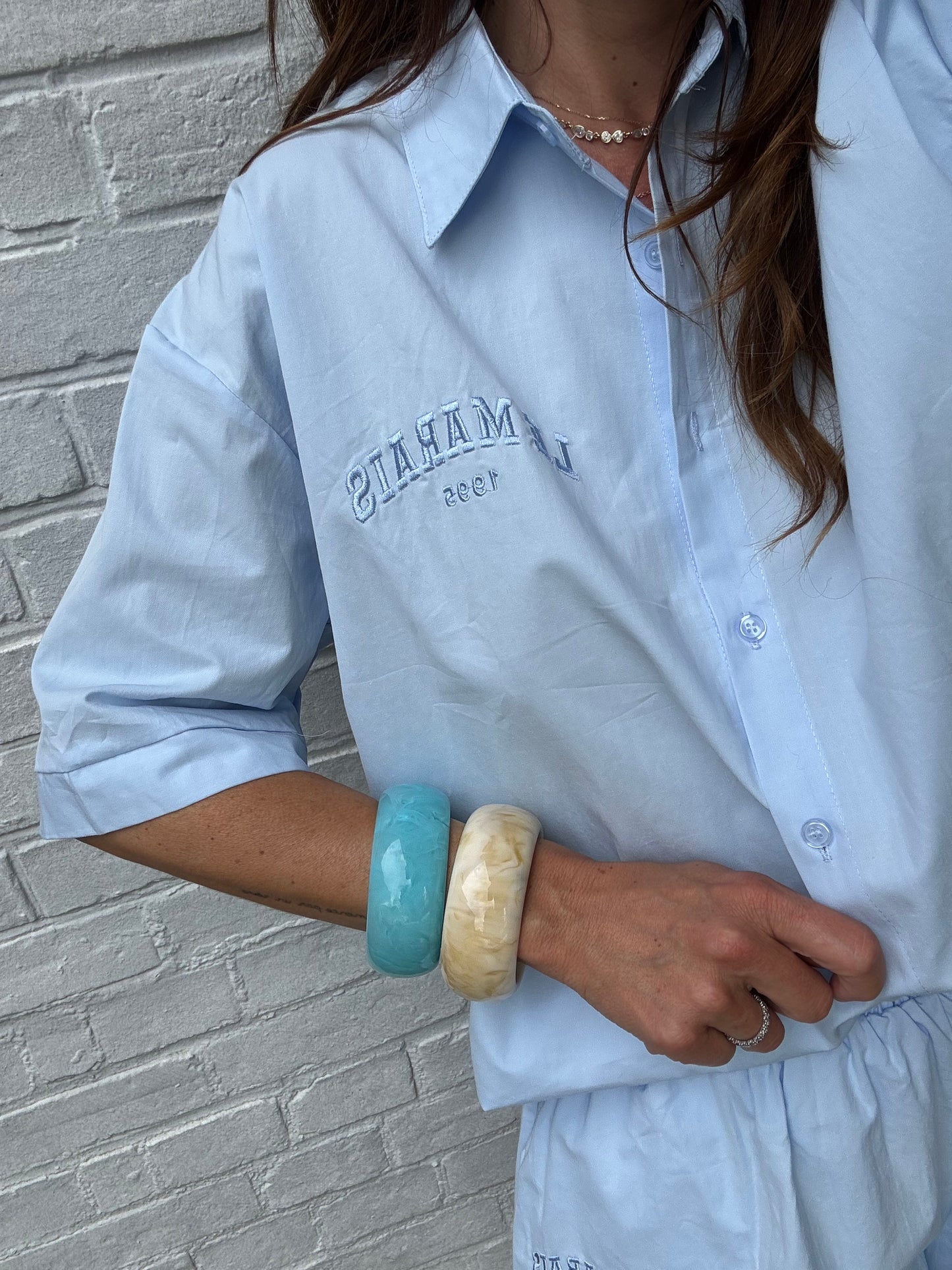 Bracelet BANGLE beige marbré