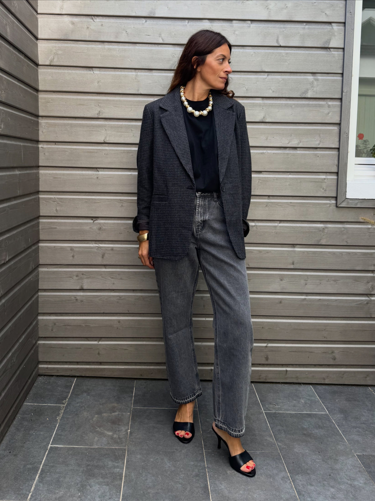 Blazer CLEMENCE gris/noir
