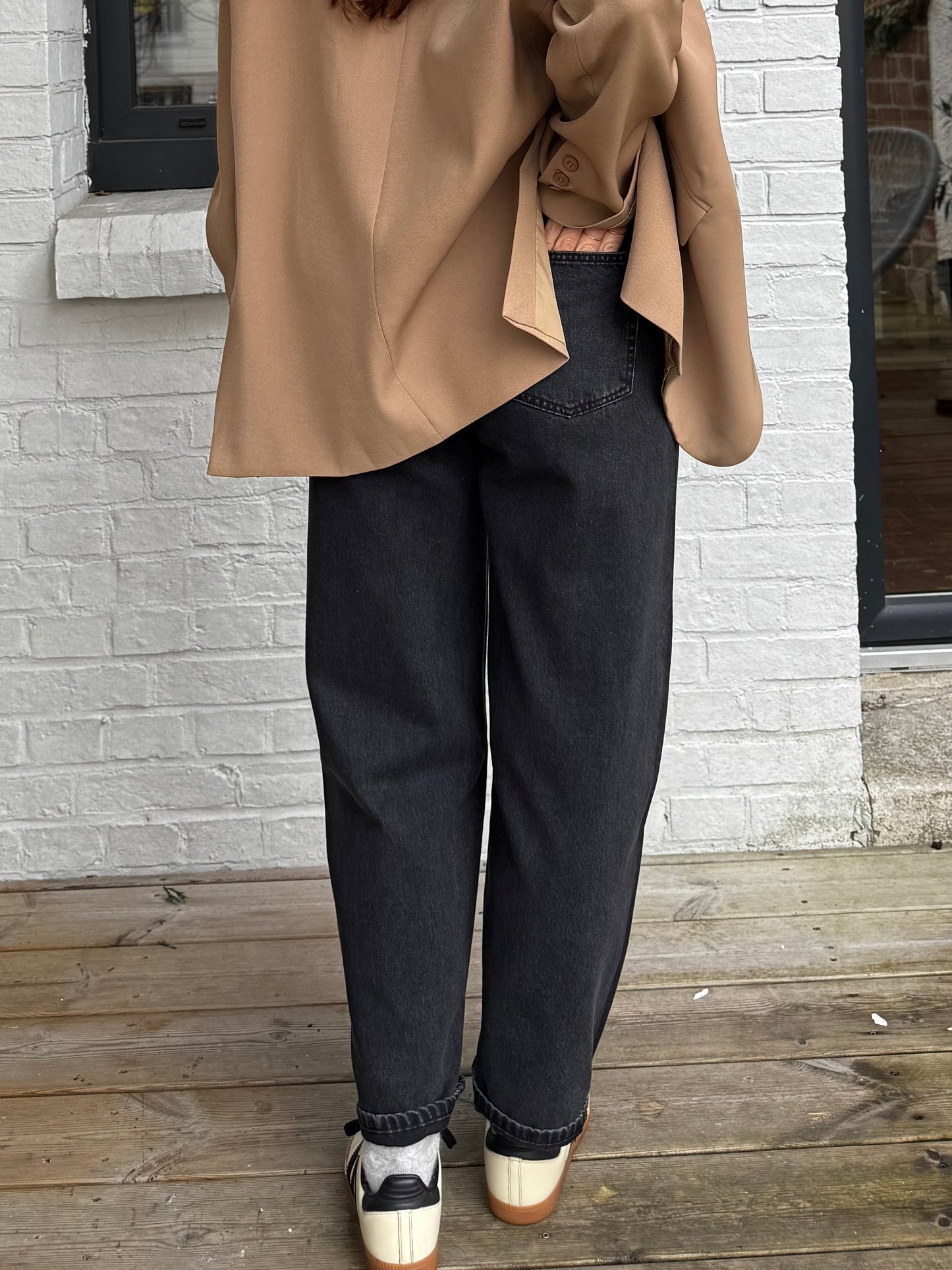 Jean balloon HUGO noir délavé