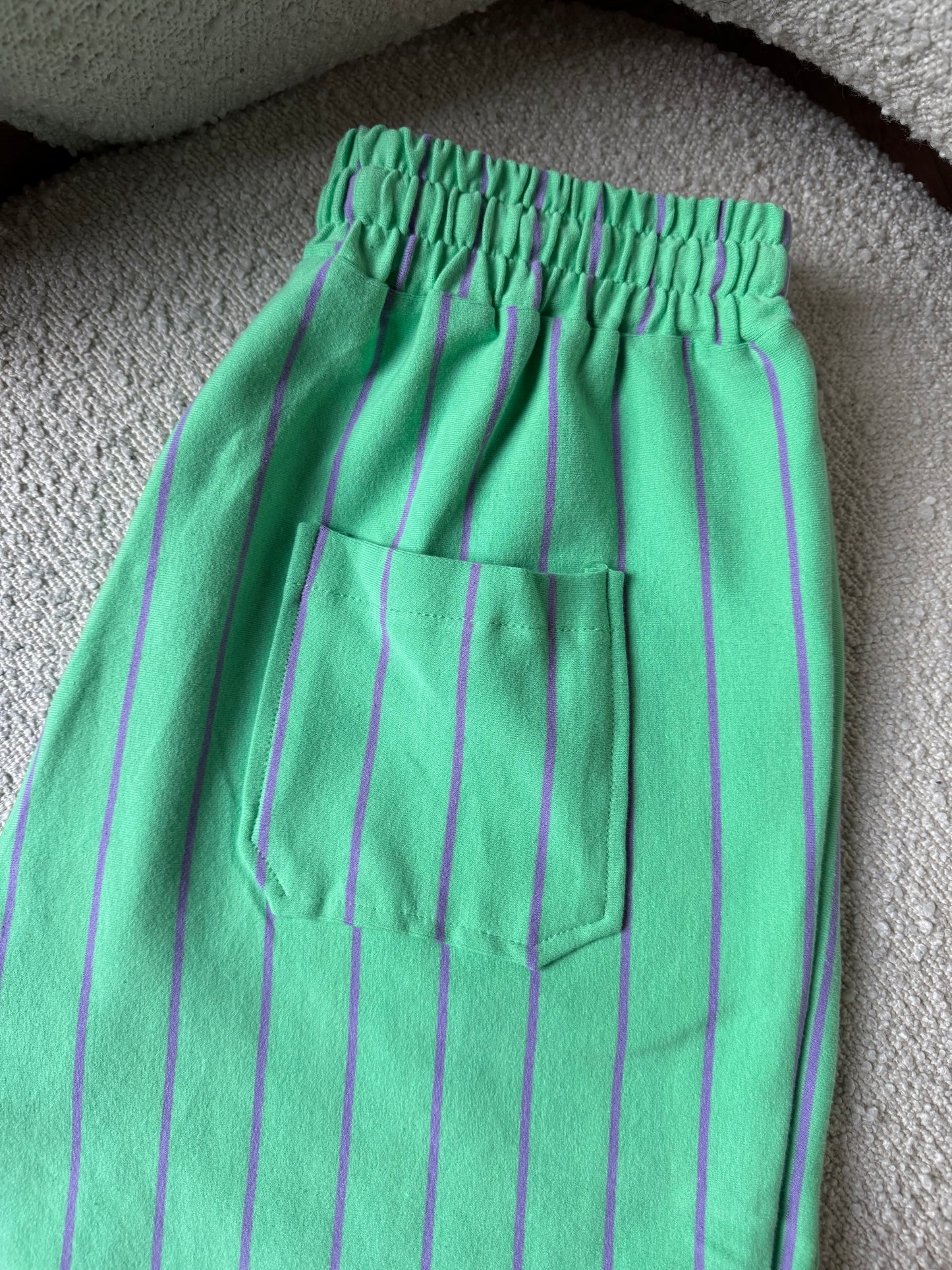 Ensemble RIO rayé vert/violet
