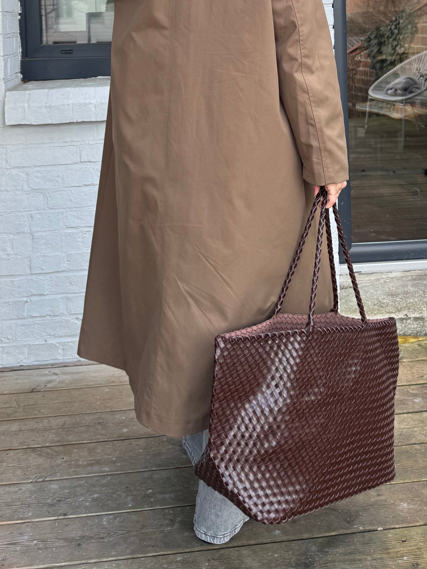 Sac ISAURE tressé choco