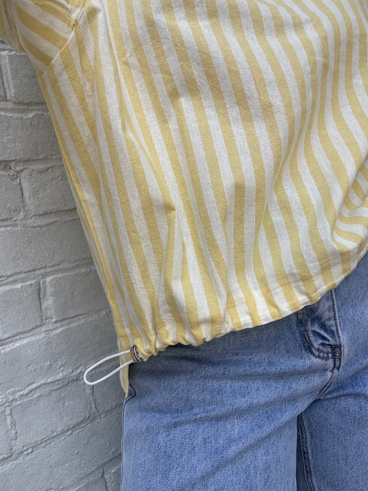 Top AMORE jaune/écru