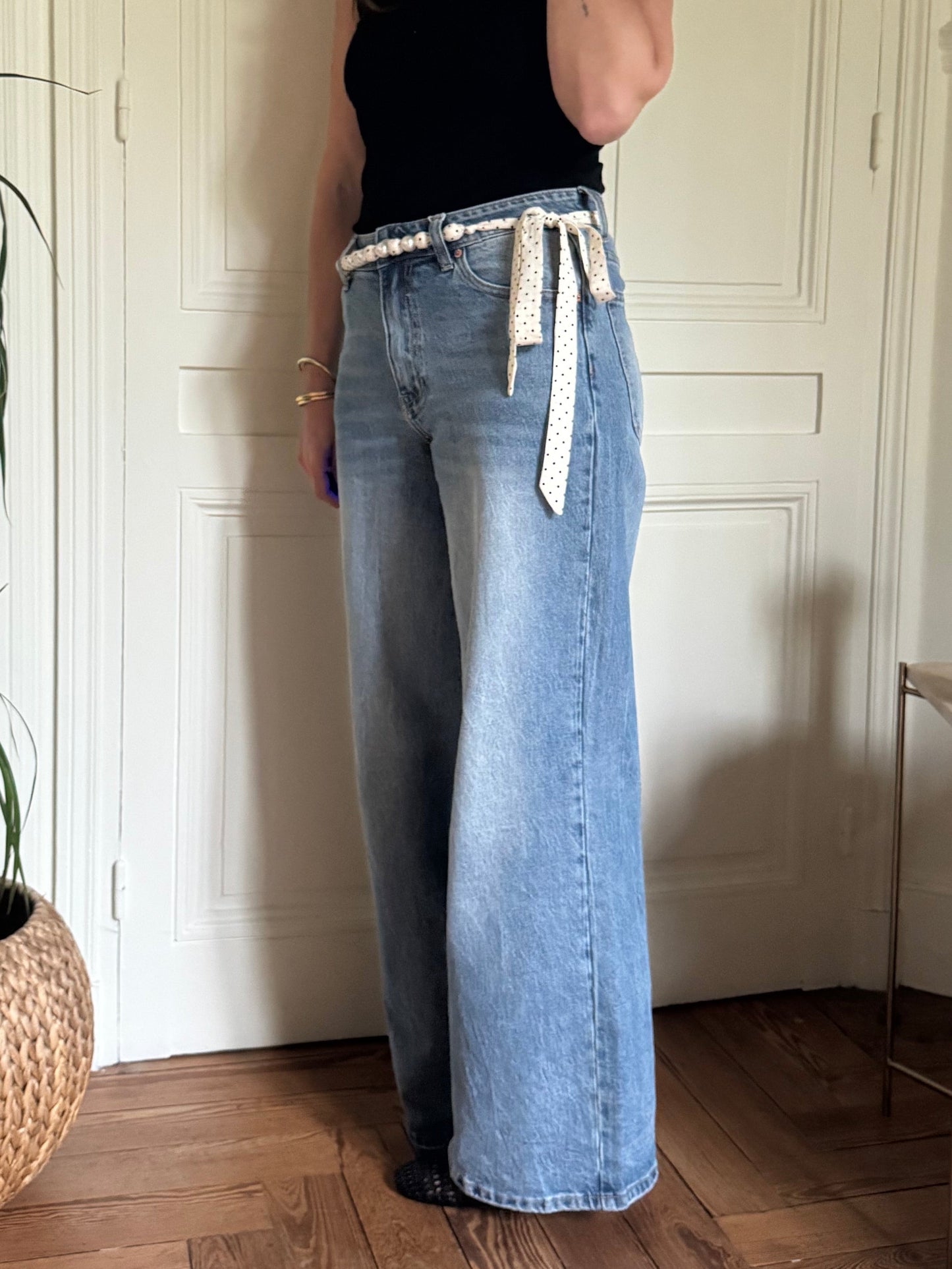 Ceinture perles à pois