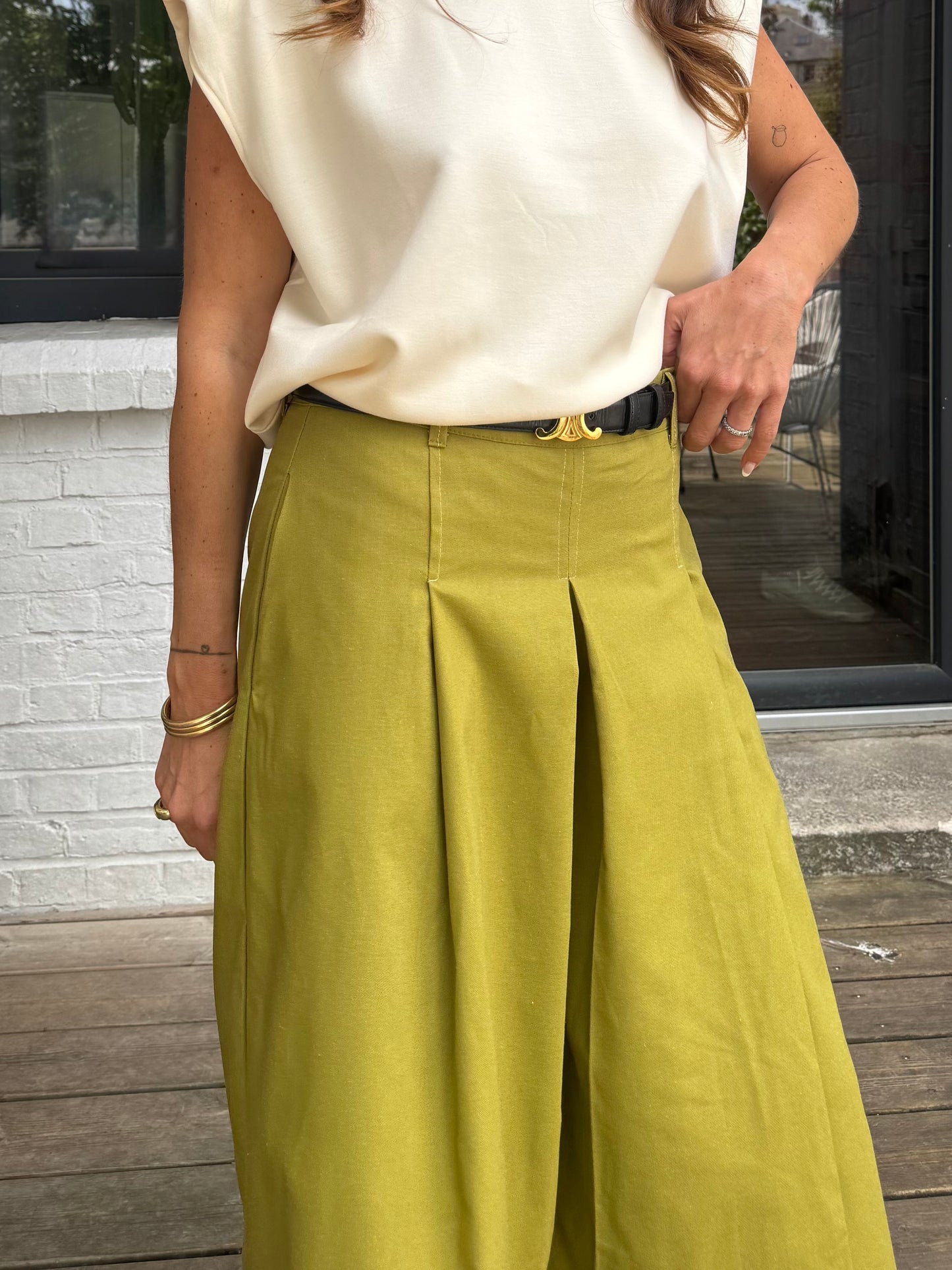 Jupe culotte ÉDEN olive