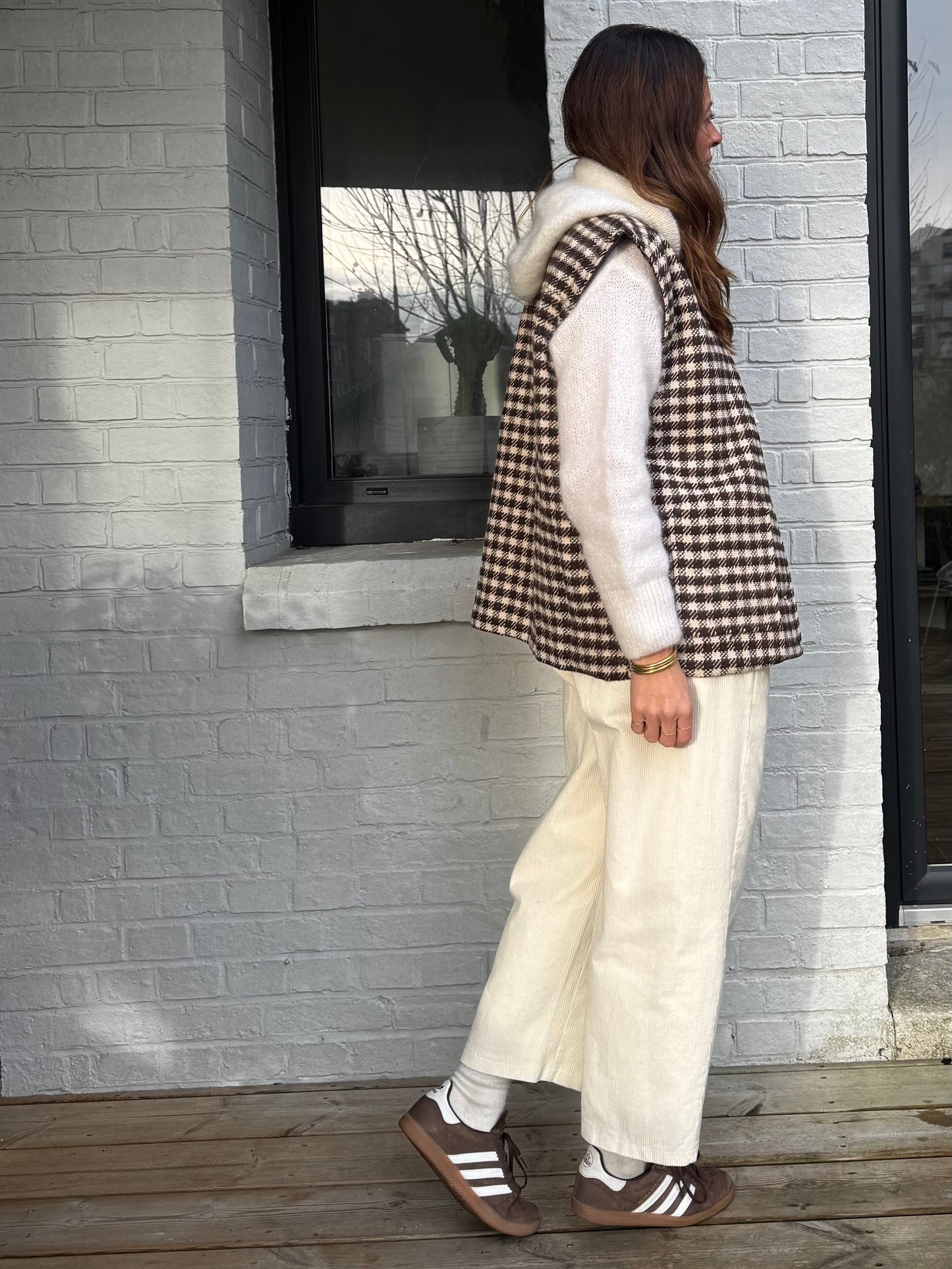 Veste MAX carreaux marron