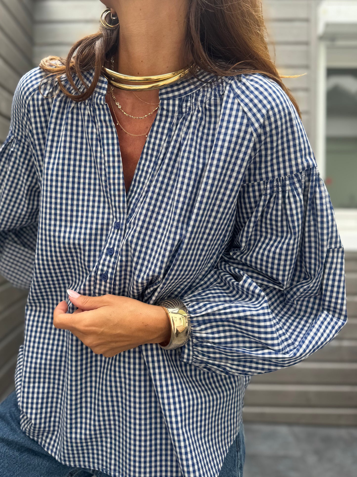 Blouse CASSY Vichy marine