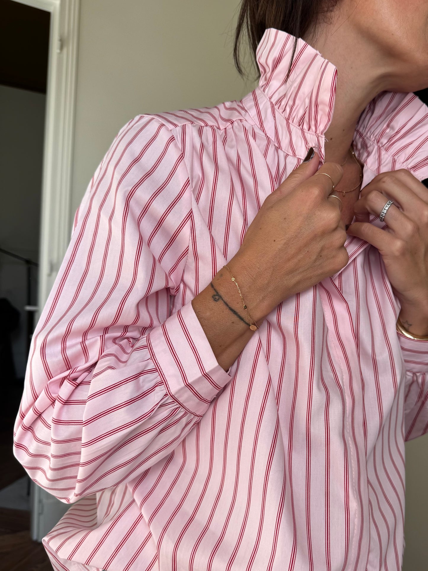 Chemise DIANE rayée rose