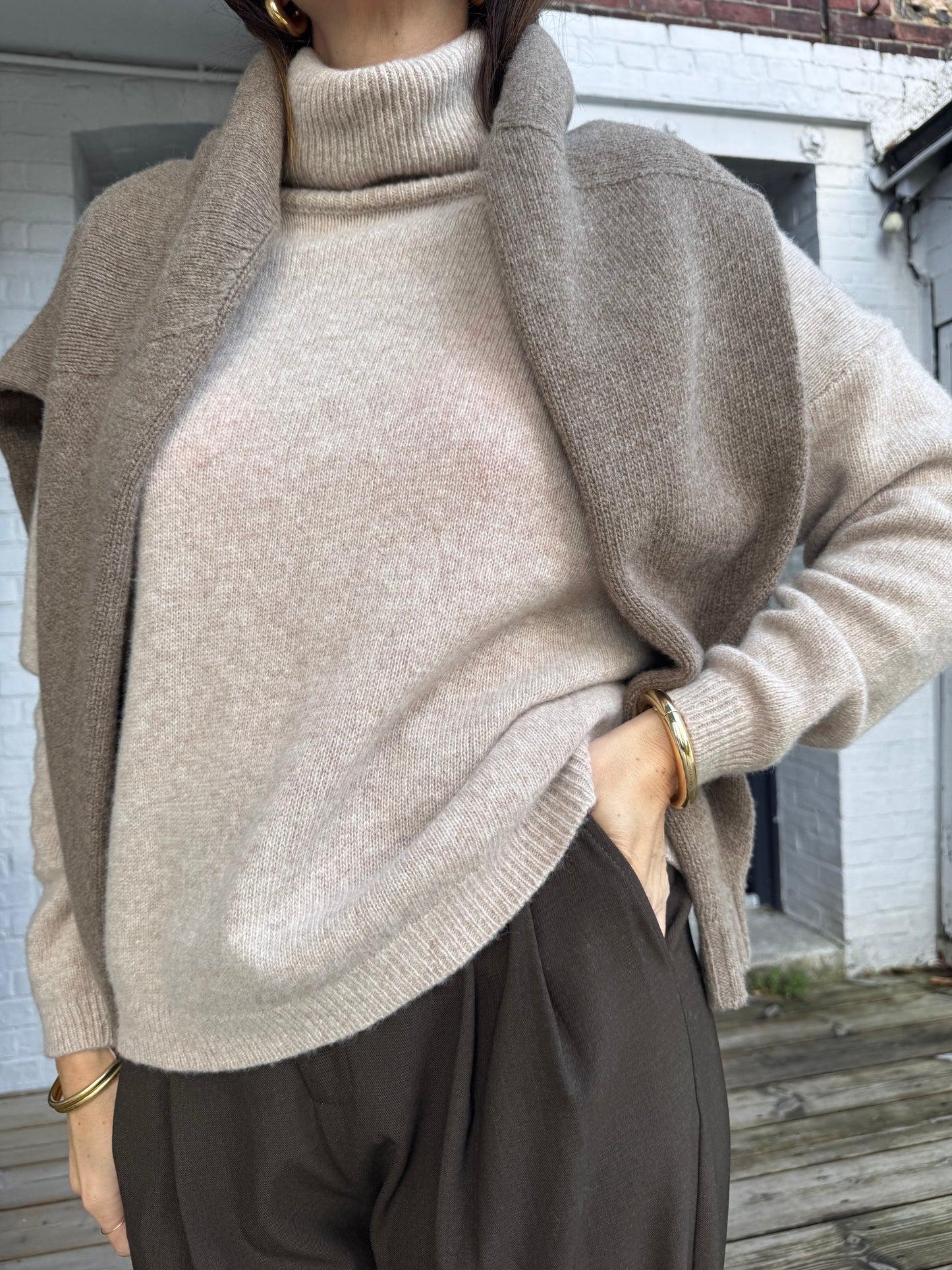 Pull col roulé ARTHUR beige