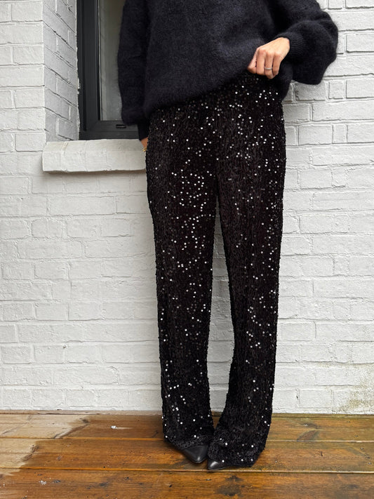Pantalon LENNY sequins noir