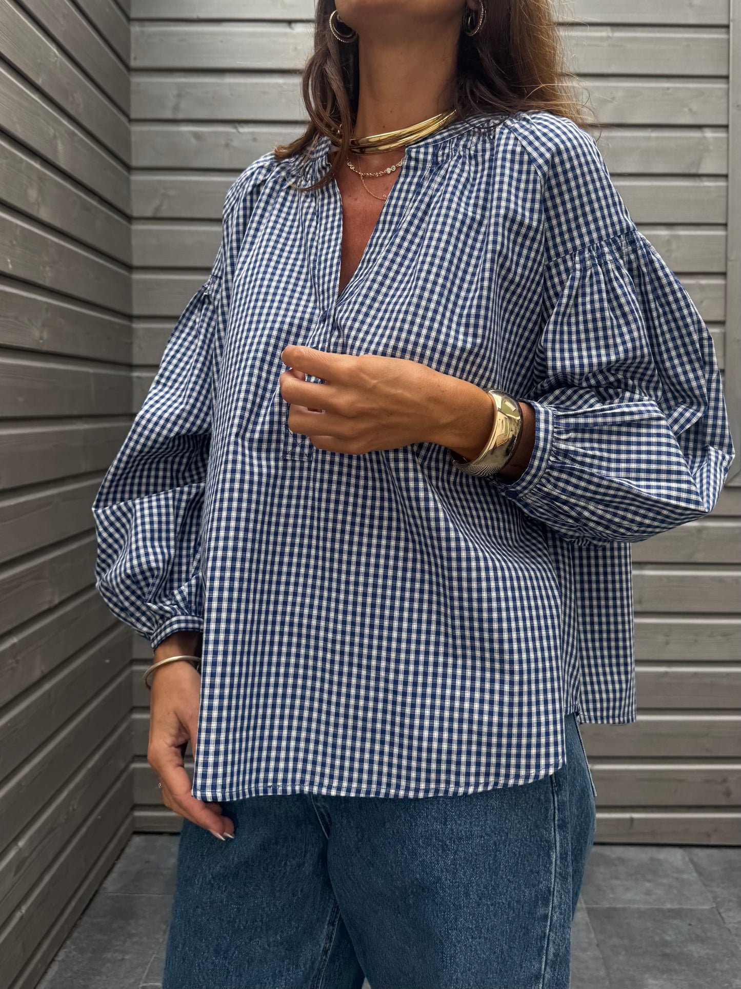 Blouse CASSY Vichy marine