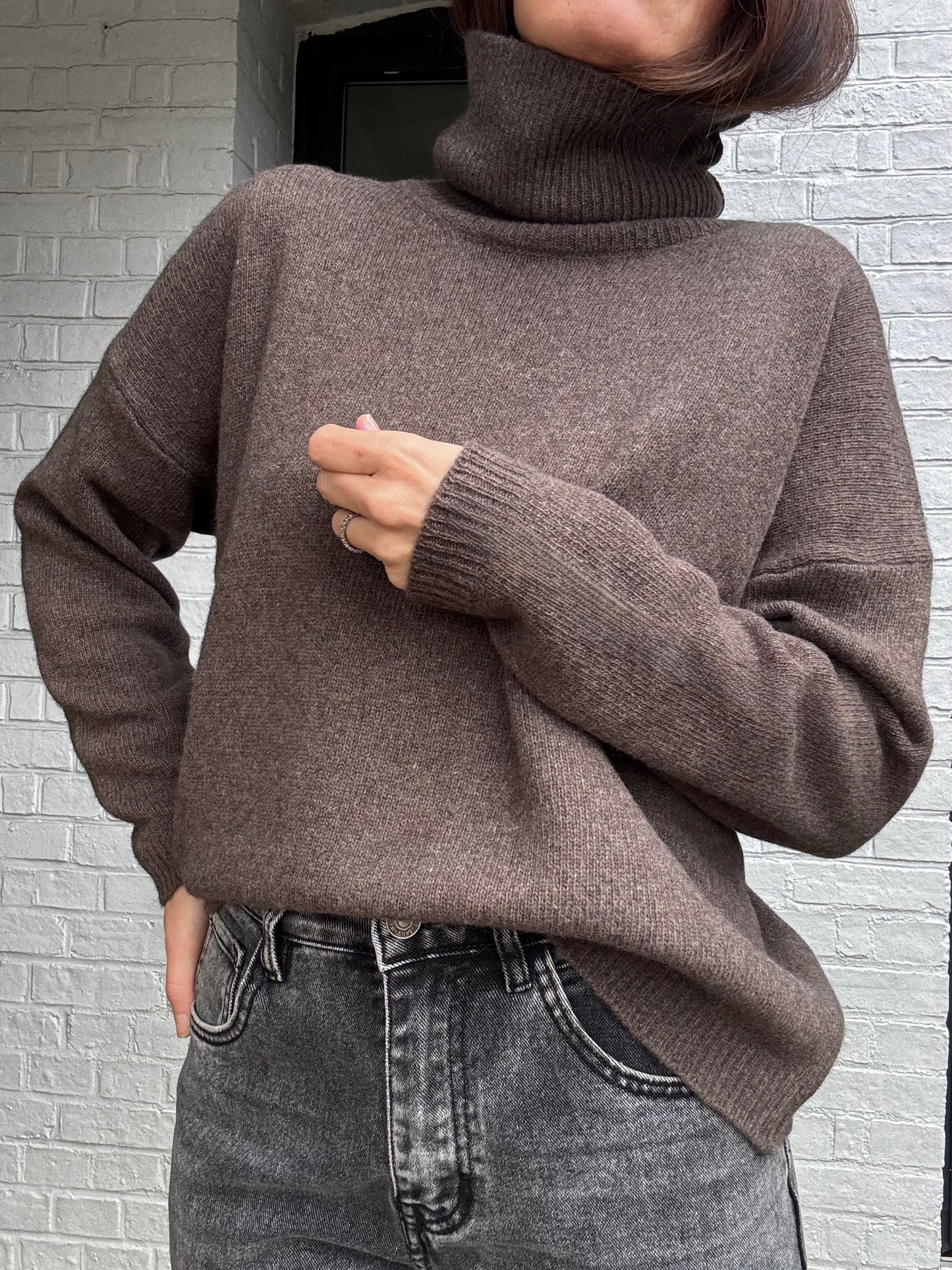 Pull col roulé ARTHUR taupe