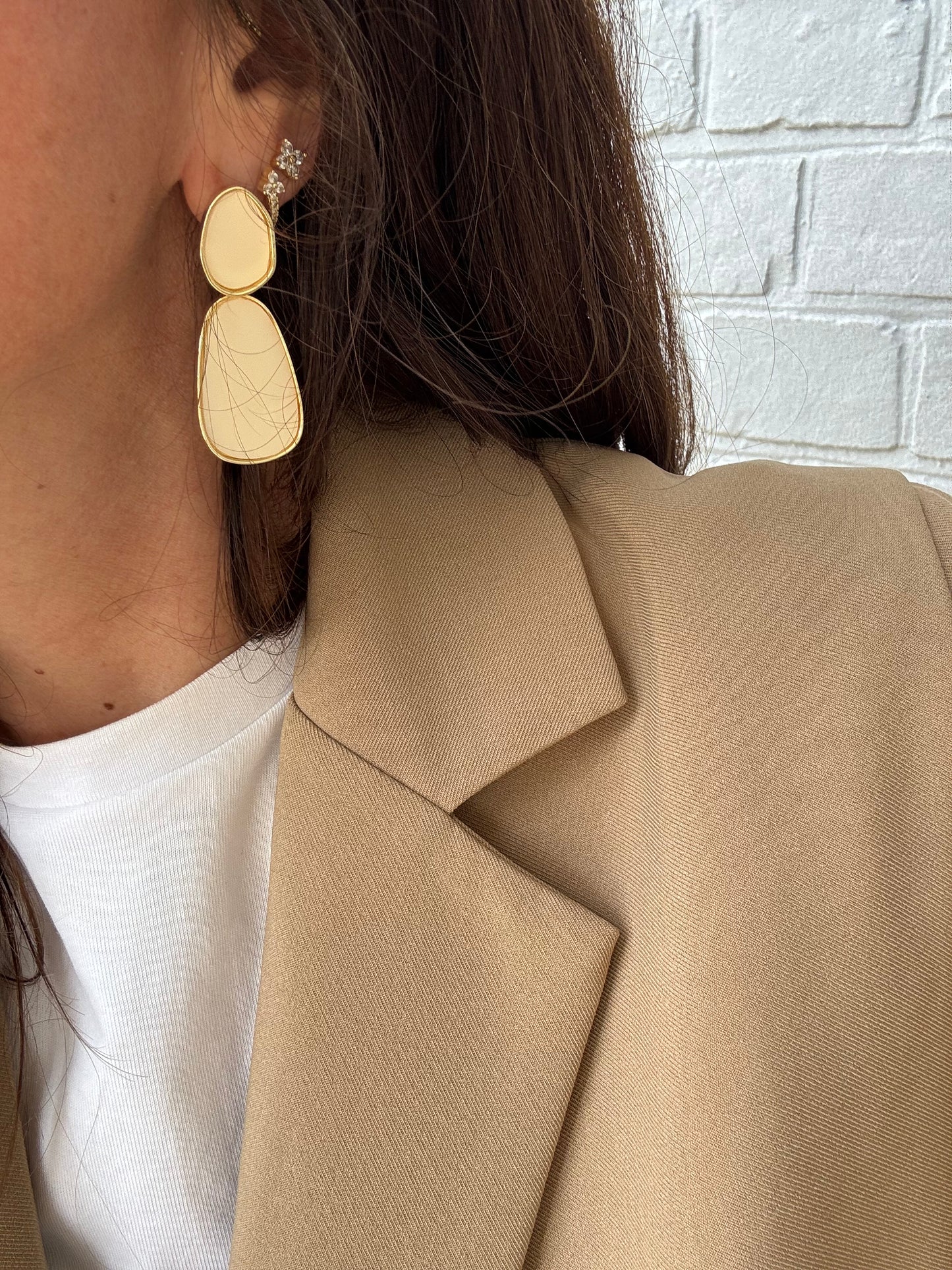 Boucles d’oreilles MAY écrues