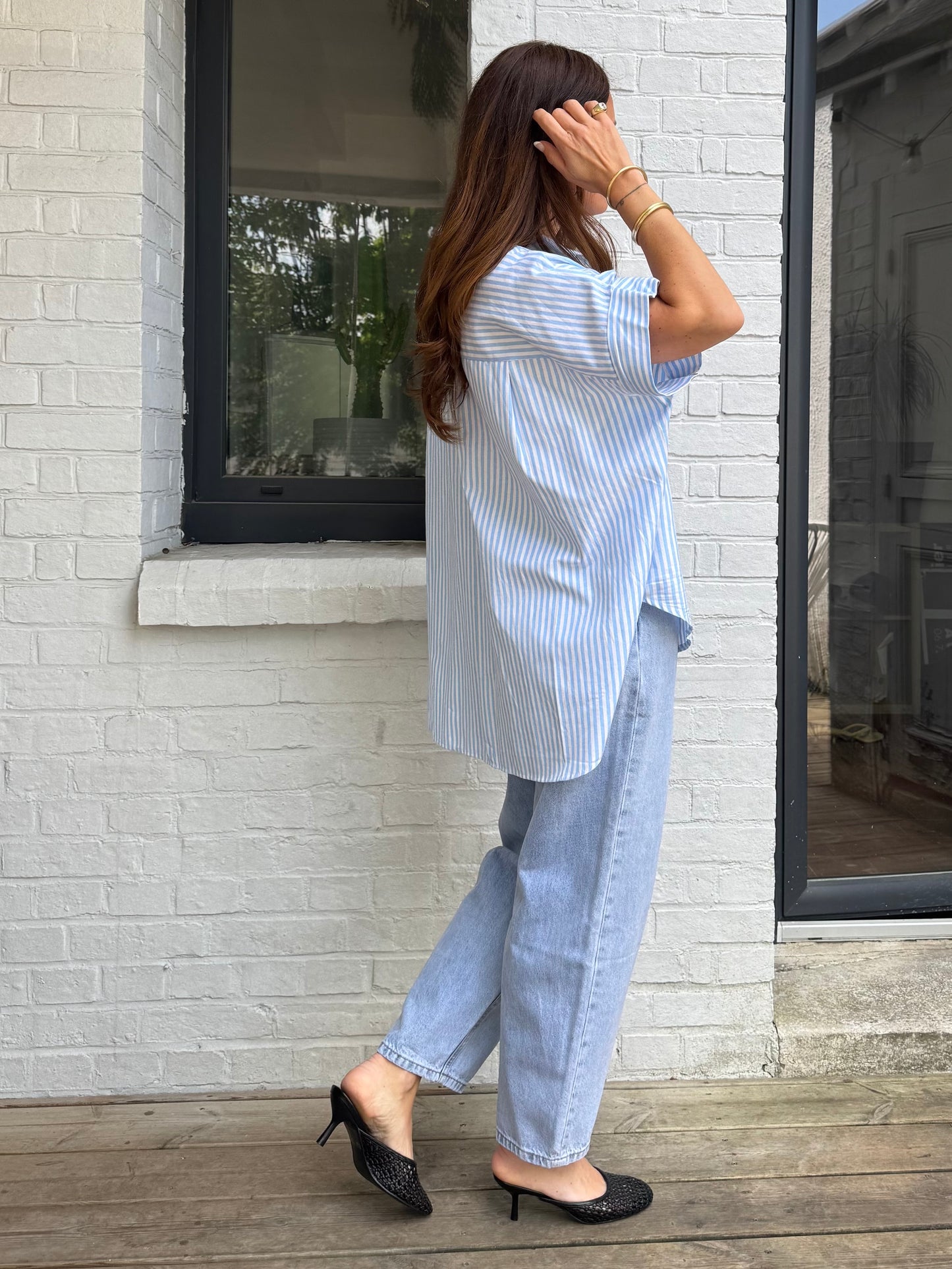 Chemise CAMILLE rayée bleue