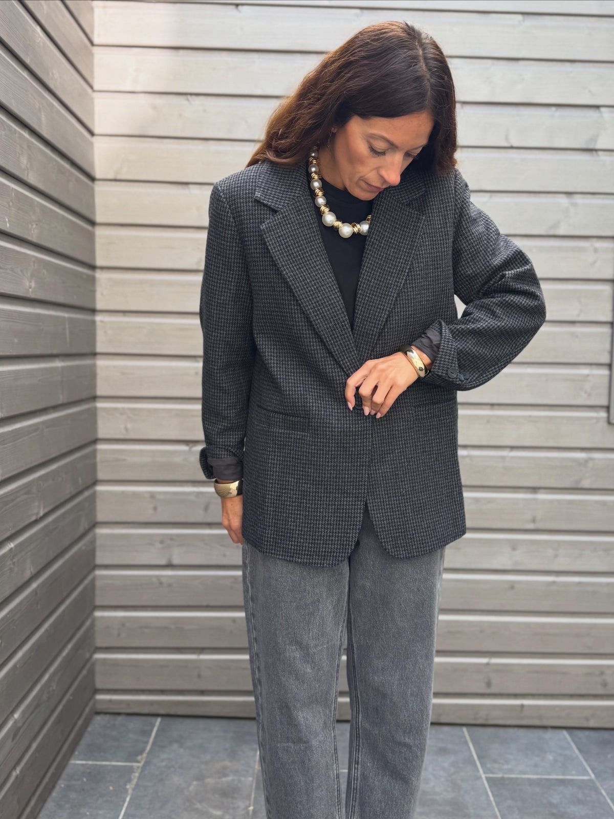 Blazer CLEMENCE gris/noir