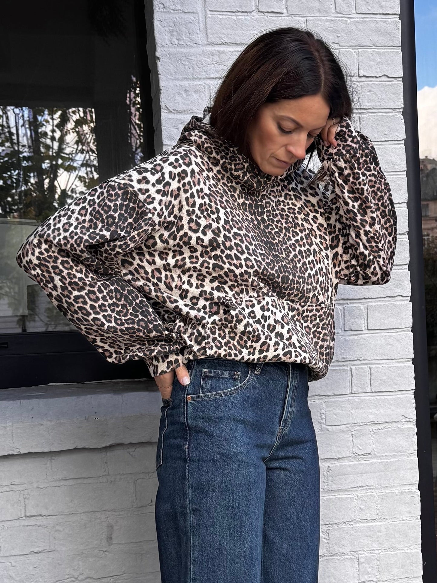 Sweat à capuche HOOD léopard