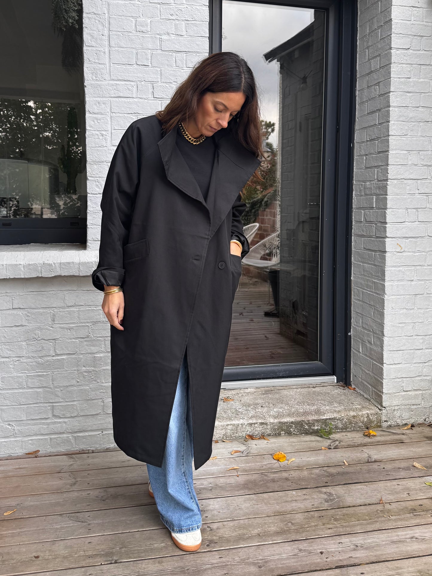 Trench RAPH oversize noir