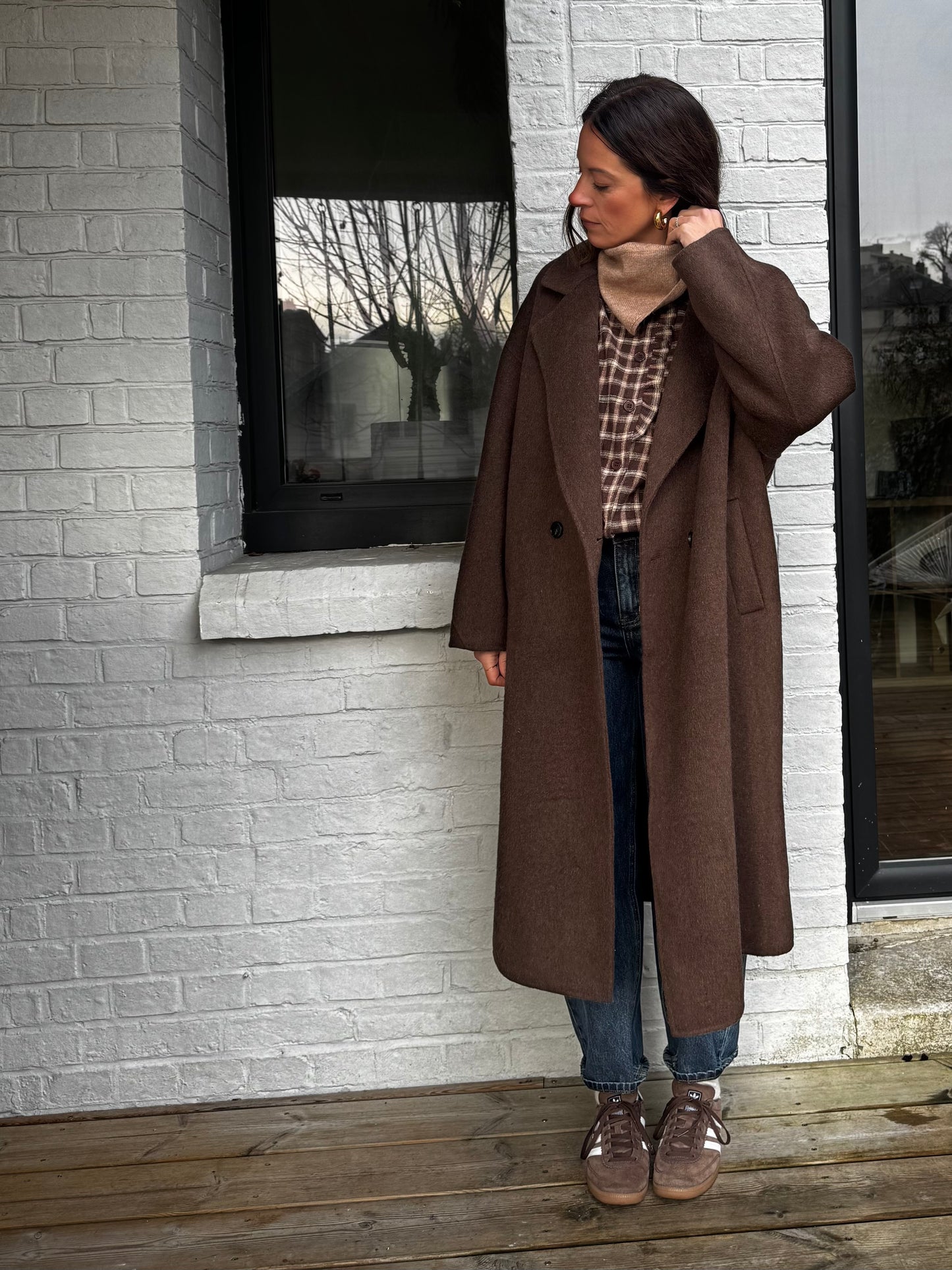 Chemise WOODY carreaux marron