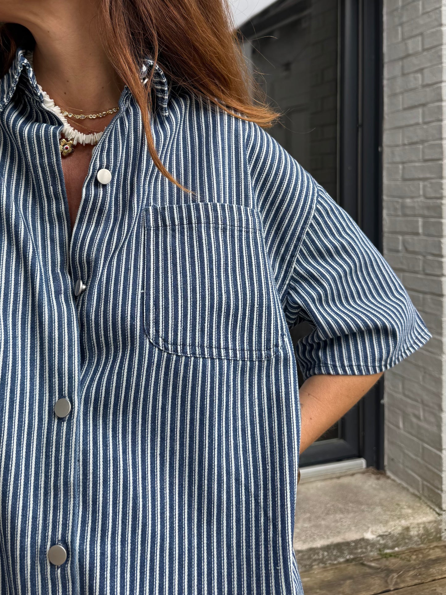 Robe JANA rayée bleue