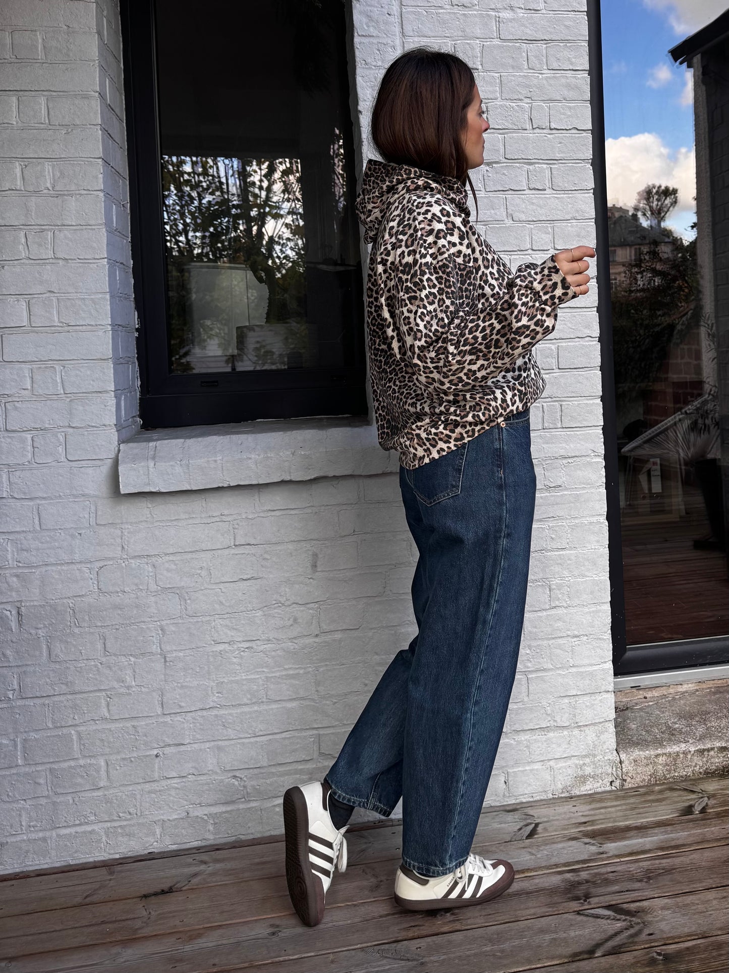 Sweat à capuche HOOD léopard